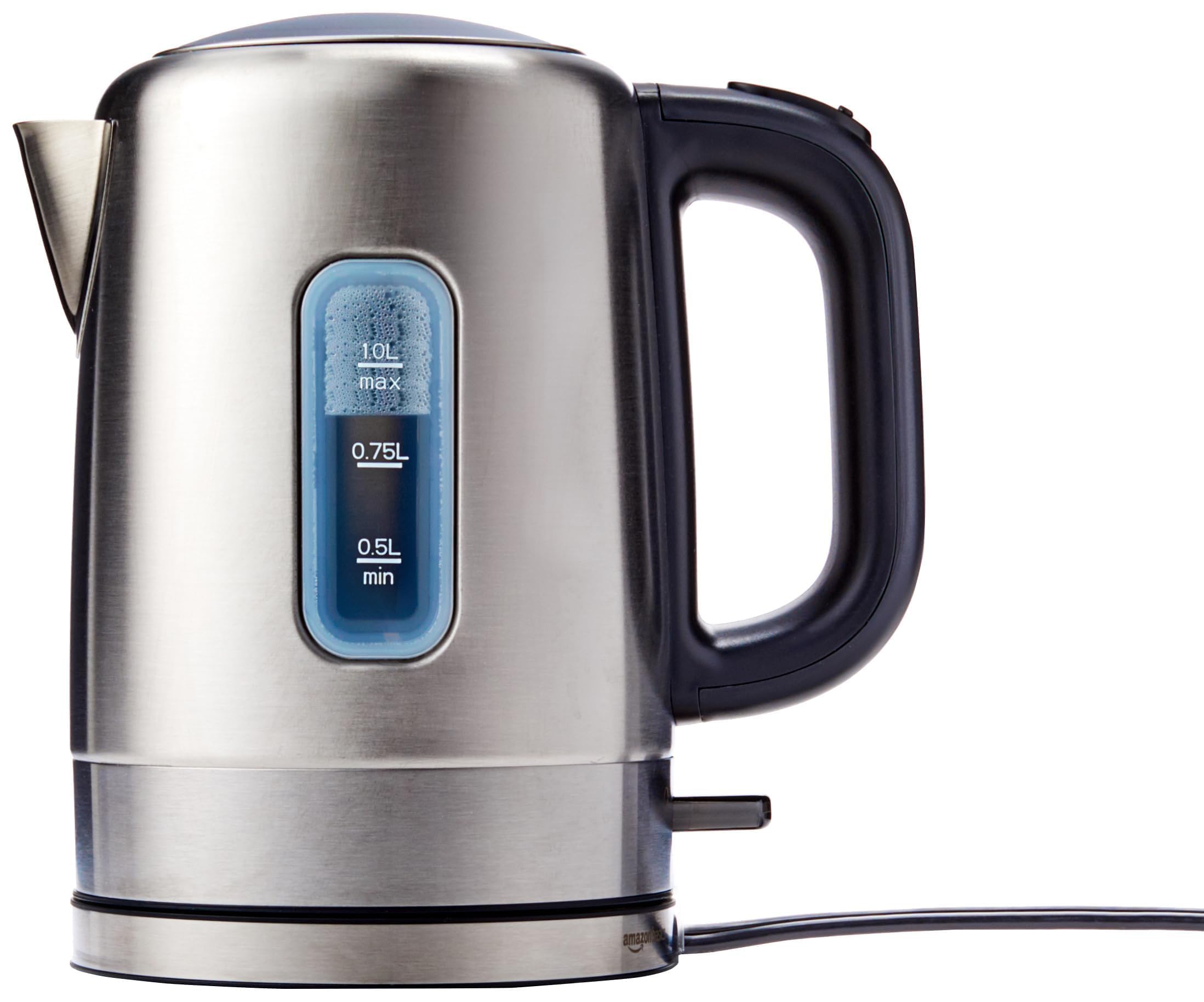 Amazon Basics Bollitore elettrico 1 L nero acciaio