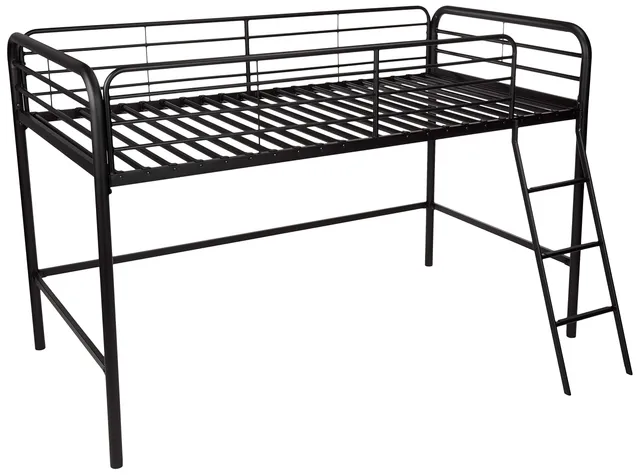 AmazonBasics Letto a Soppalco Singolo Metallo Nero