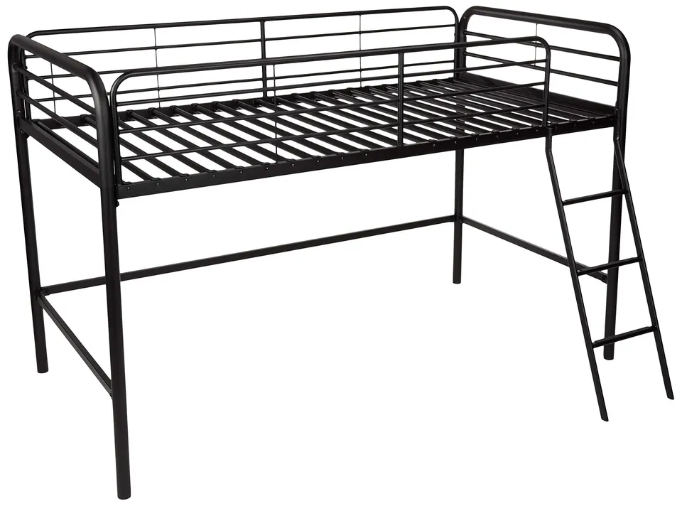 AmazonBasics Letto a Soppalco Singolo Metallo Nero