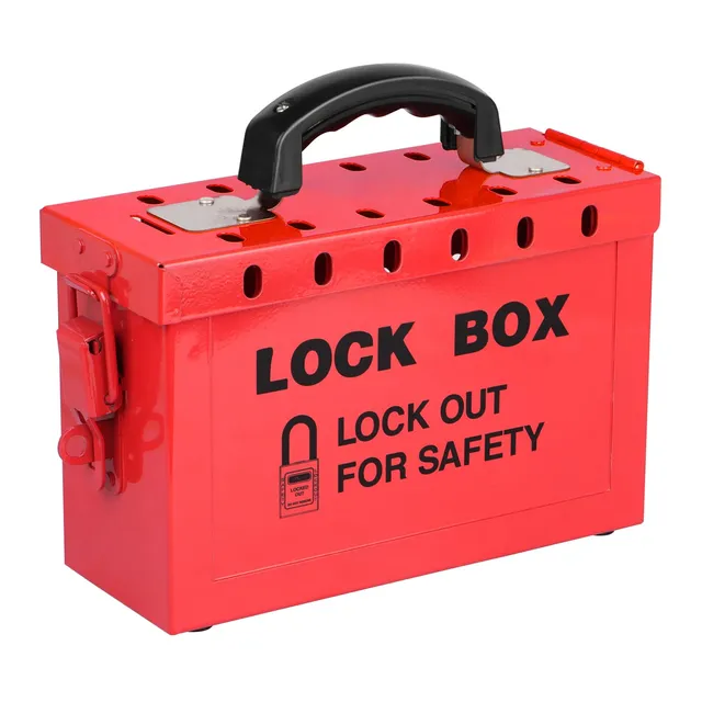 RealPlus Box Lockout Tagout Rossa 12 Lucchetti Portatile