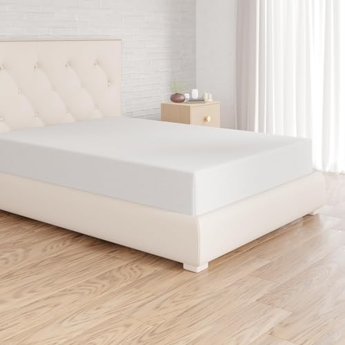 AmazonBasics Everyday Lenzuolo Angoli 160x200 Bianco Cotone