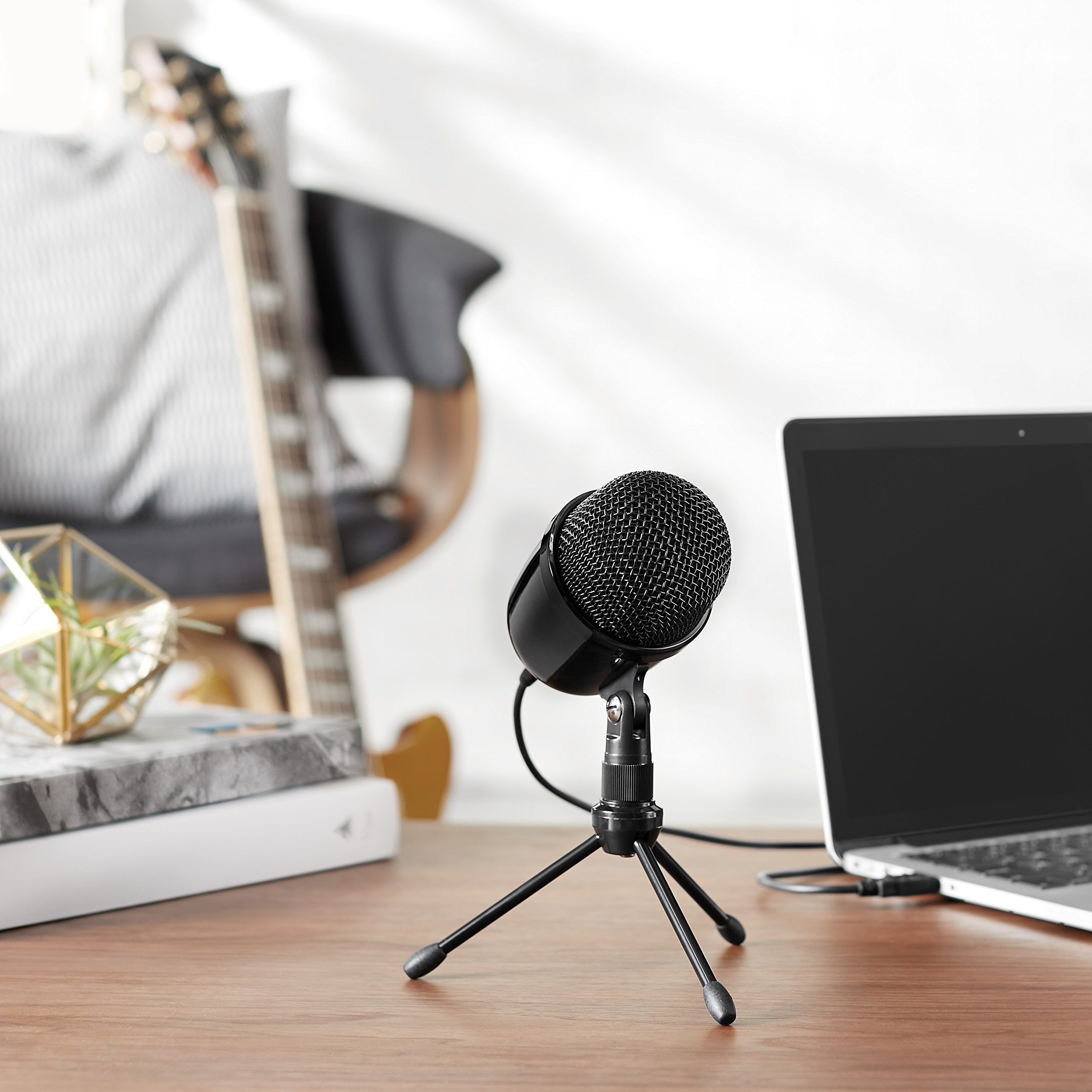 AmazonBasics Mini Microfono a Condensatore USB Nero