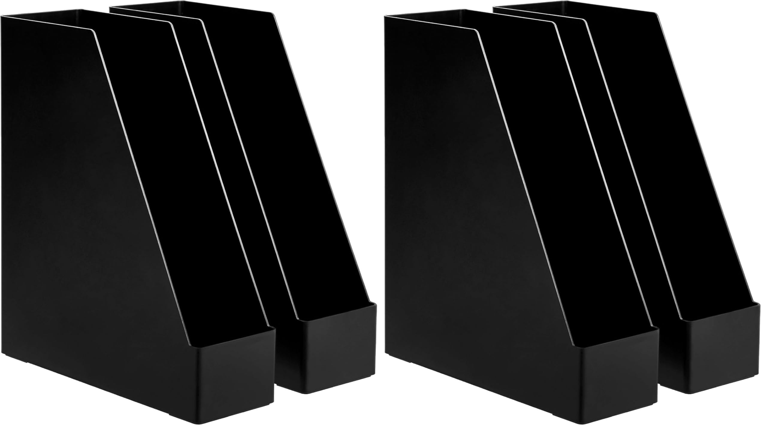Amazon Basics Portariviste Verticale Nero 2 Pezzi Plastica