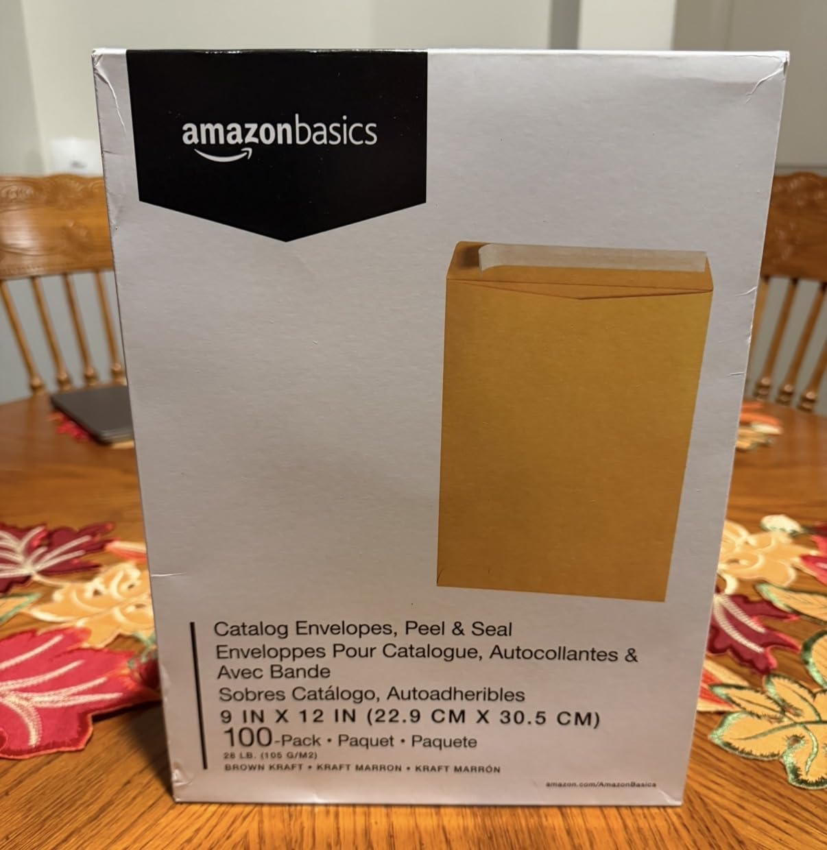 AmazonBasics Buste Catalogo Kraft Adesive 22,9x30,5cm 100 Pezzi