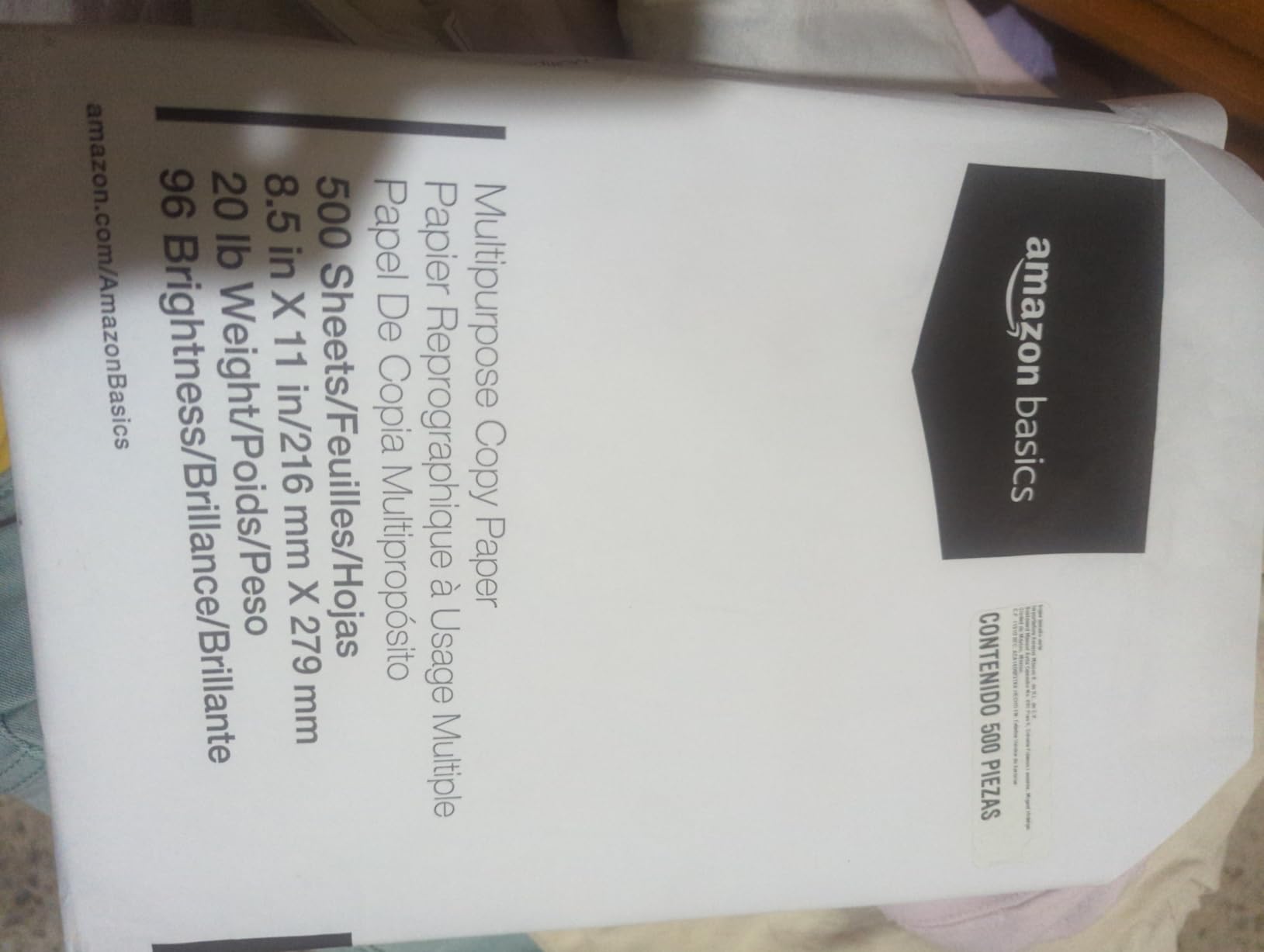 Amazon Basics carta per stampante multifunzione 500 fogli letter