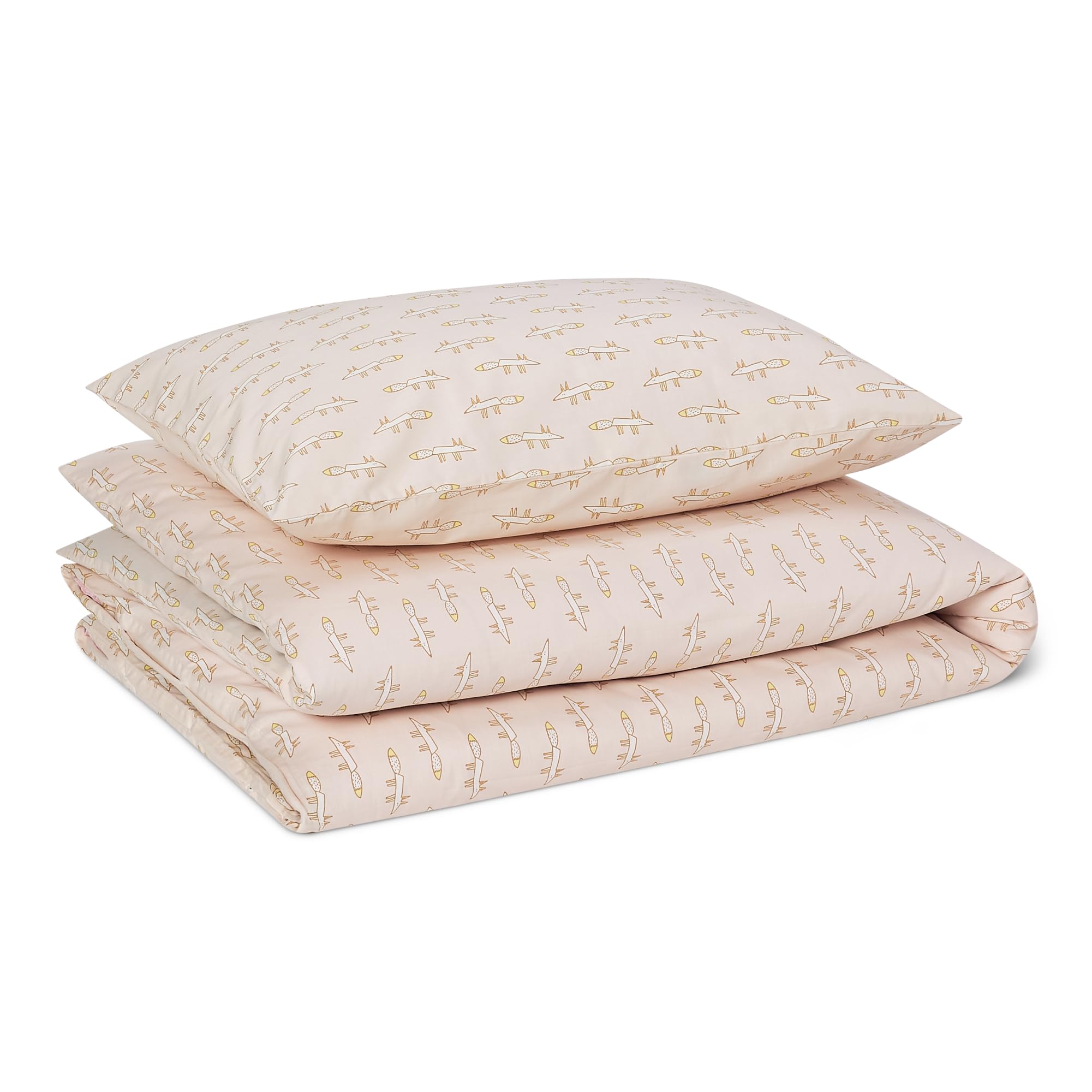 Amazon Basics Set Letto Bambini Cotone Bio Cani Menta 100x135 cm