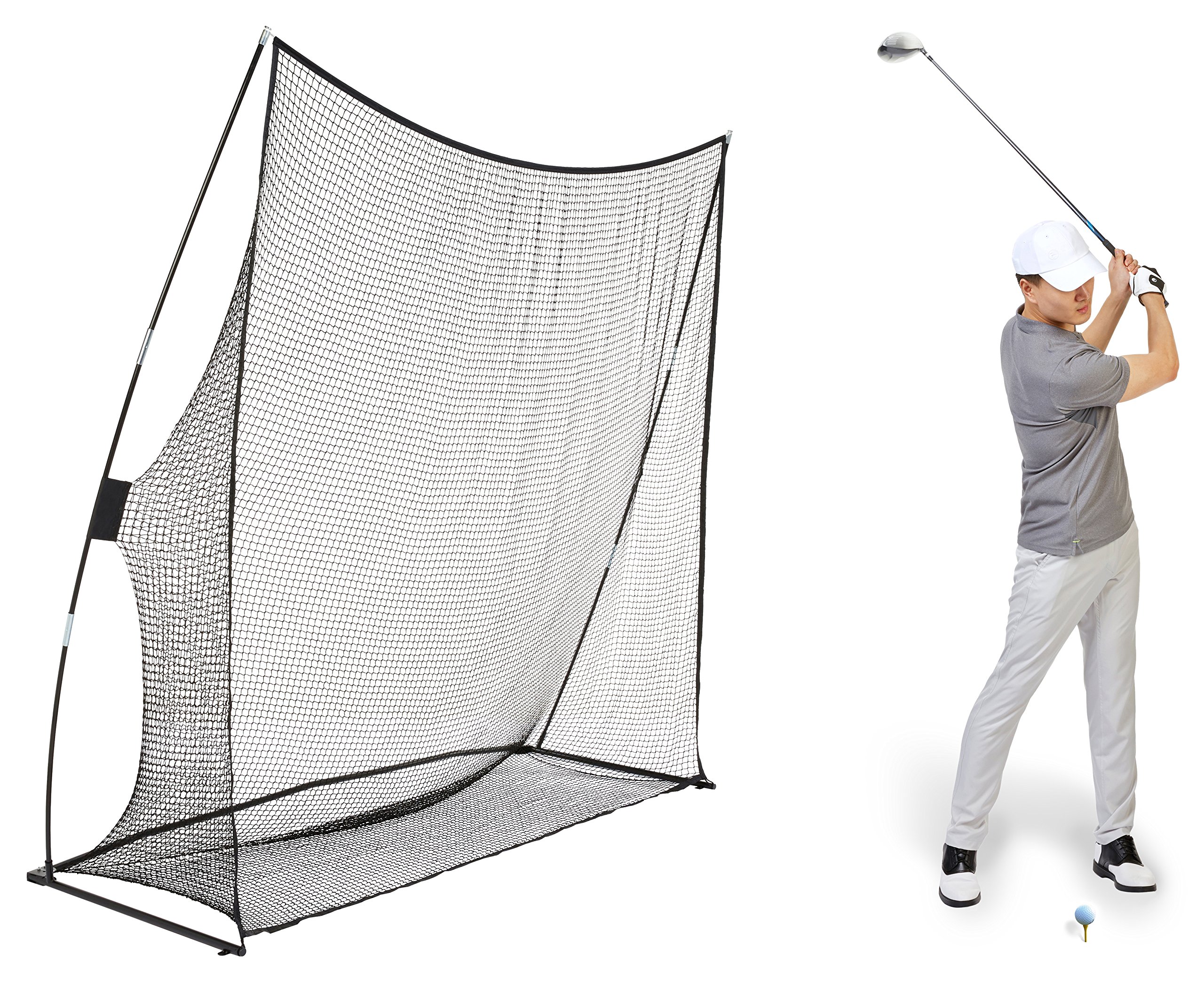 AmazonBasics Rete Golf Portatile Allenamento 2,44x2,44m Interna