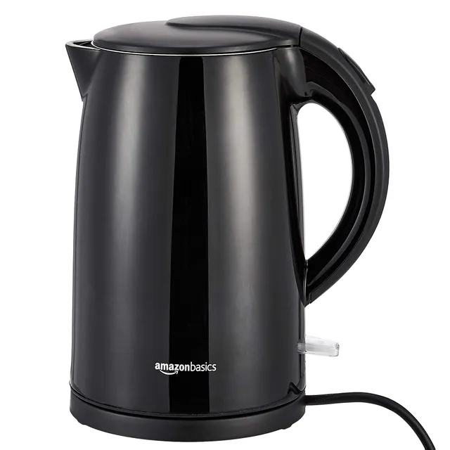 Amazon Basics Bollitore Elettrico 1,7 L Inox Doppia Parete