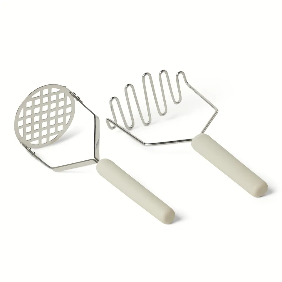 Amazon Basics Schiacciapatate Acciaio Inox Set 2 Pezzi