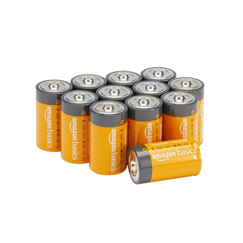 Amazon Basics batterie alcaline D 1,5V confezione 12 uso quotidiano