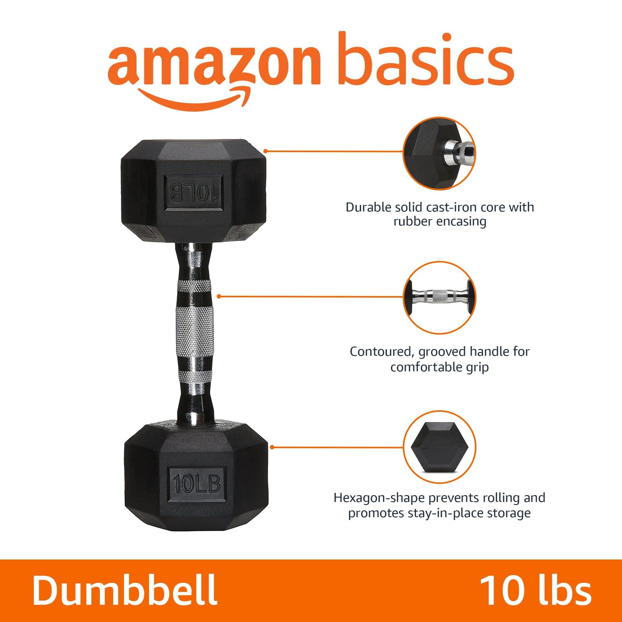 AmazonBasics Manubrio Esagonale 10 lb Rivestito