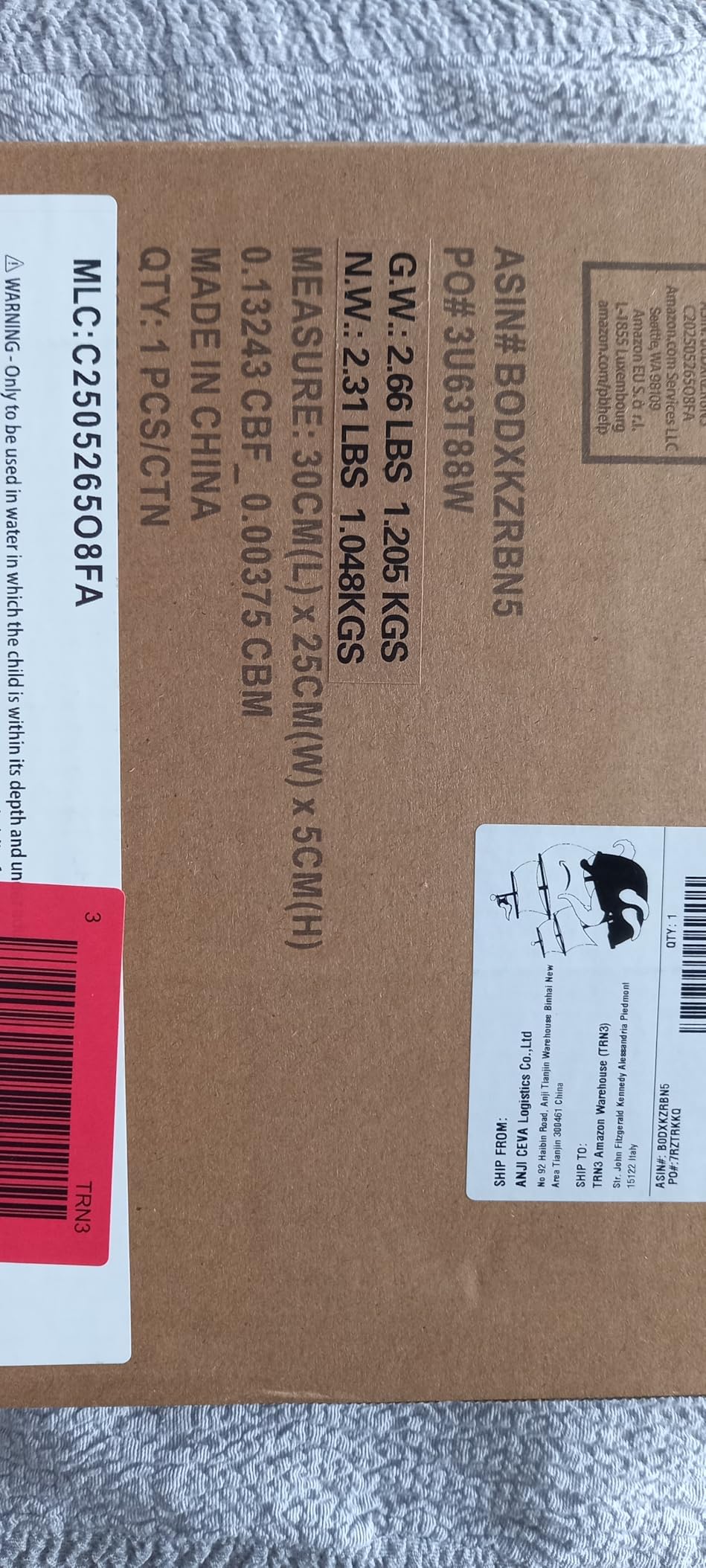 Amazon Basics Materassino Gonfiabile Blu 154 cm per Adulti