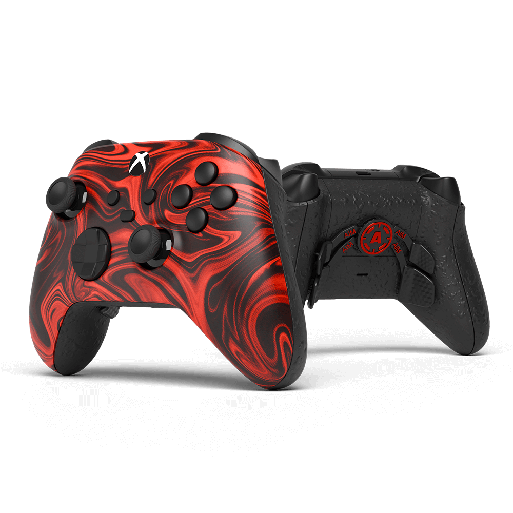 Aim Caustic Red controller Xbox Series X rosso
