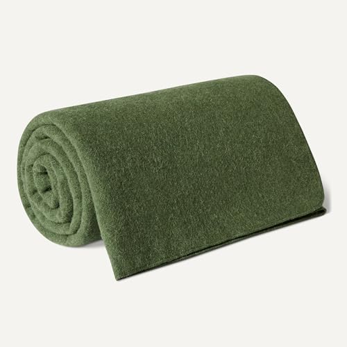 Amazon Basics Coperta Campeggio Lana Verde Oliva da Esterno