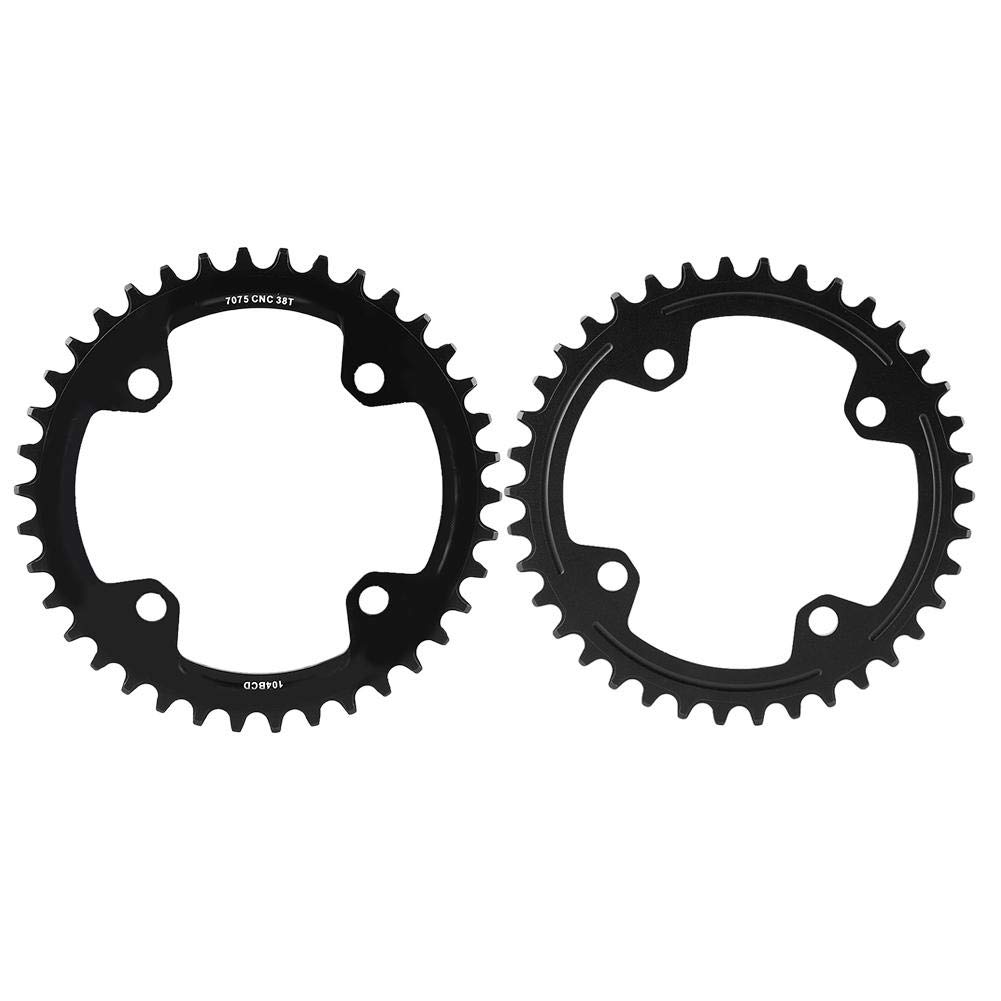 Elprico corona bici 38T BCD 104 nera alluminio