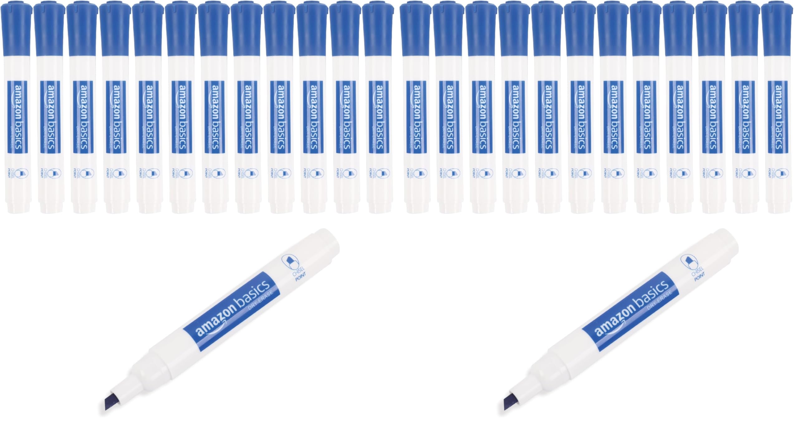 Amazon Basics Pennarelli Lavagna Bianca Blu 12 Pezzi Punta