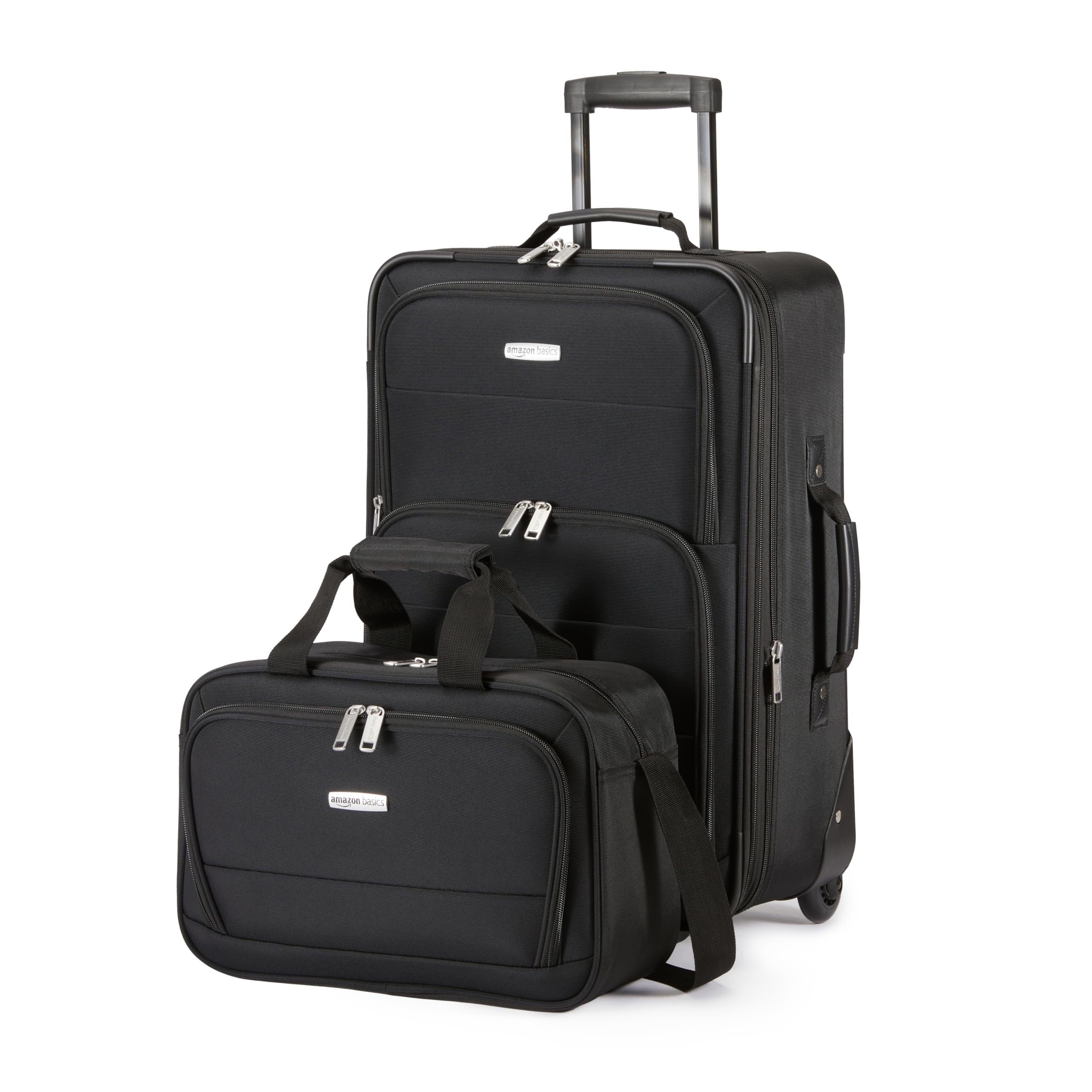 Amazon Basics set valigie espandibile blu scuro 2 pezzi