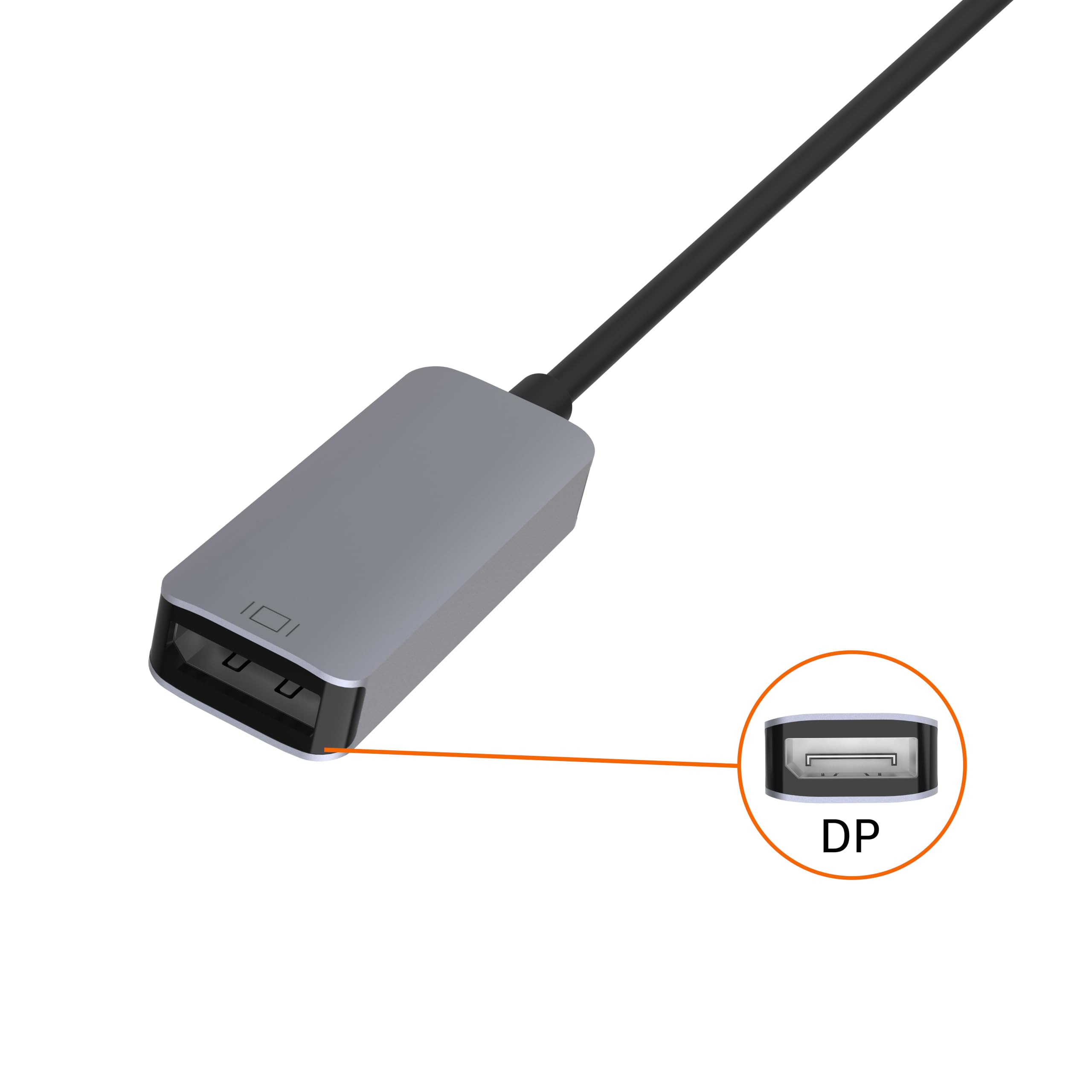 AmazonBasics Adattatore USB-C DisplayPort 4K 60Hz Grigio