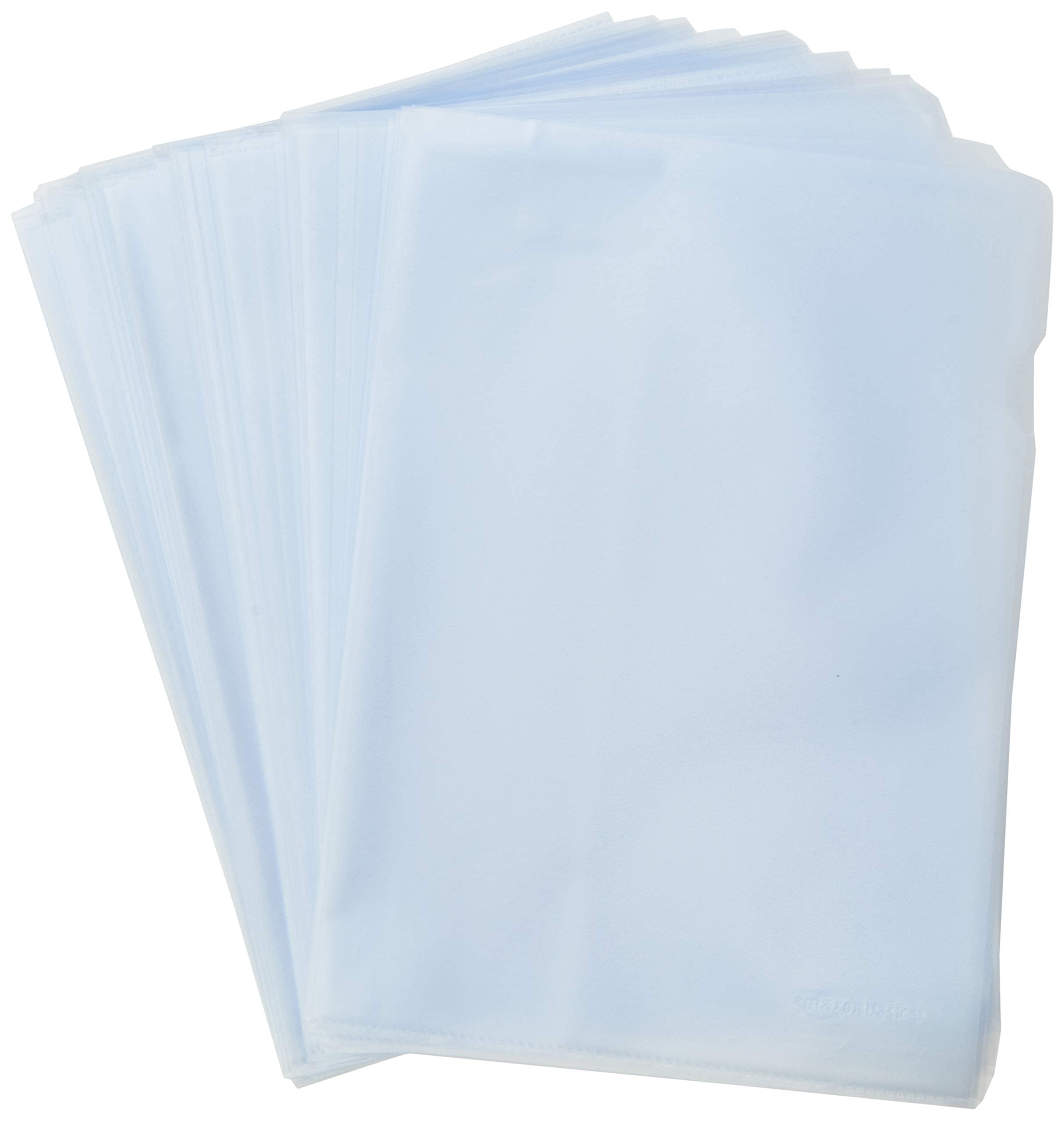 AmazonBasics Cartellina Portadocumenti A4 90 Micron 100 Pezzi Antiriflesso