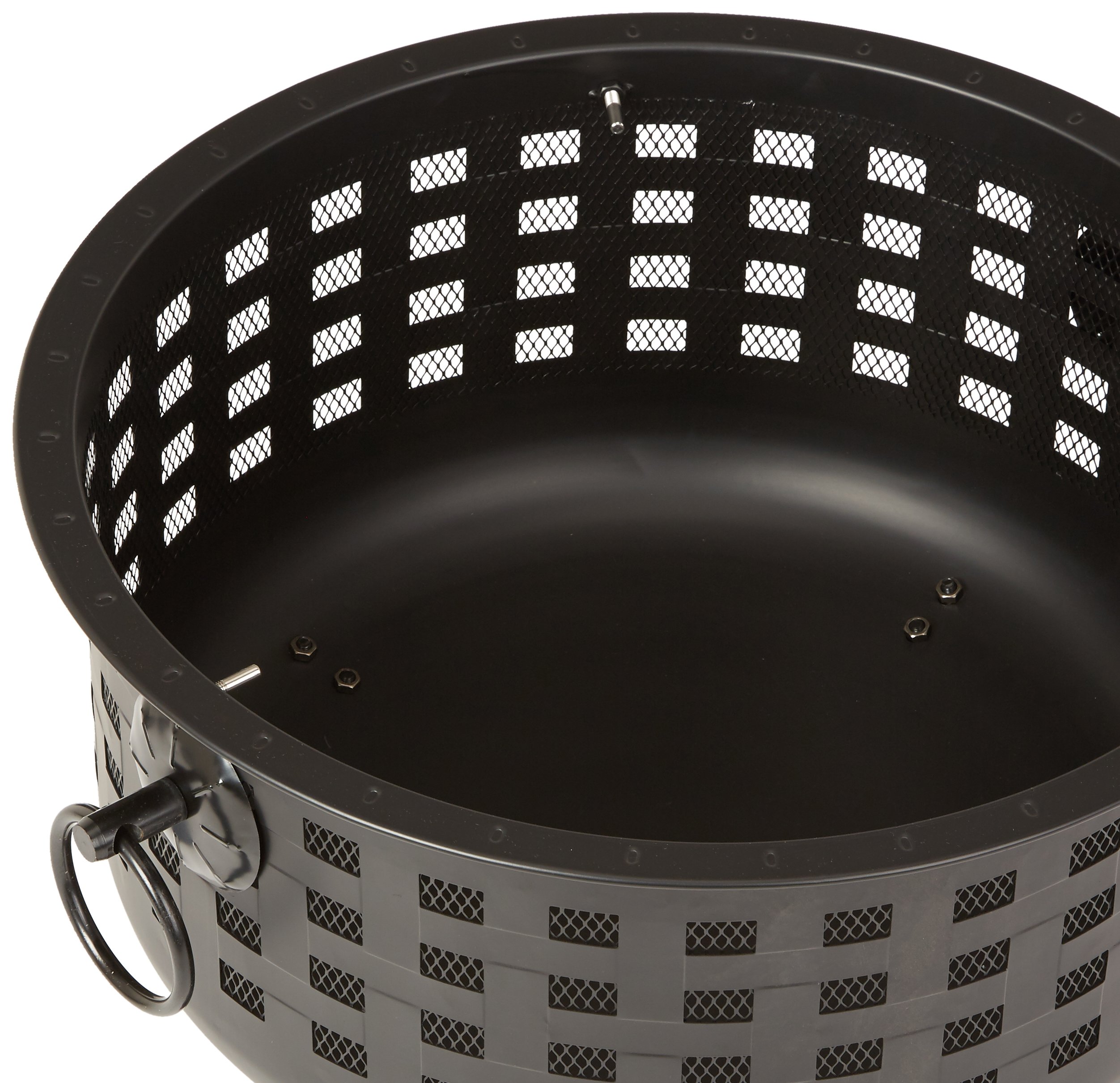 AmazonBasics Braciere Acciaio Rotondo 60 cm con Parascintille