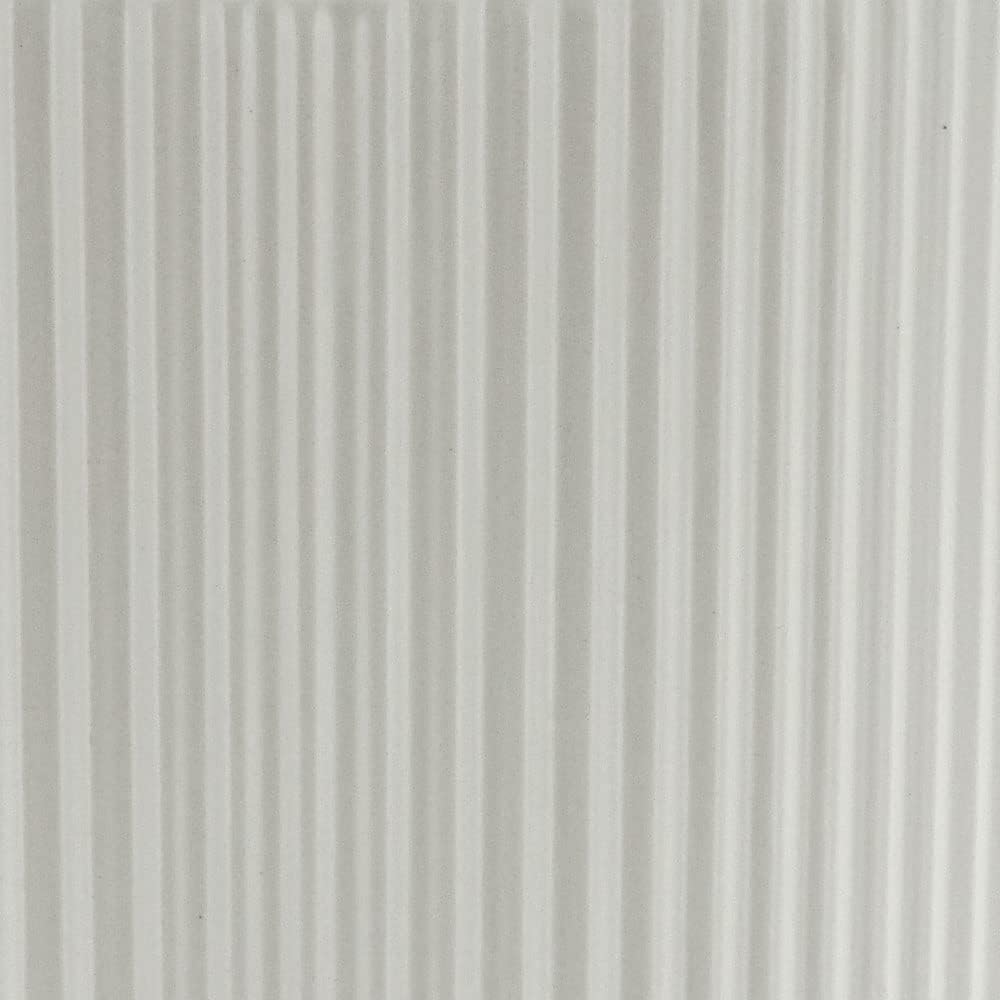 AmazonBasics Vasi Ceramica Scanalati Set 3 Bianco con Drenaggio