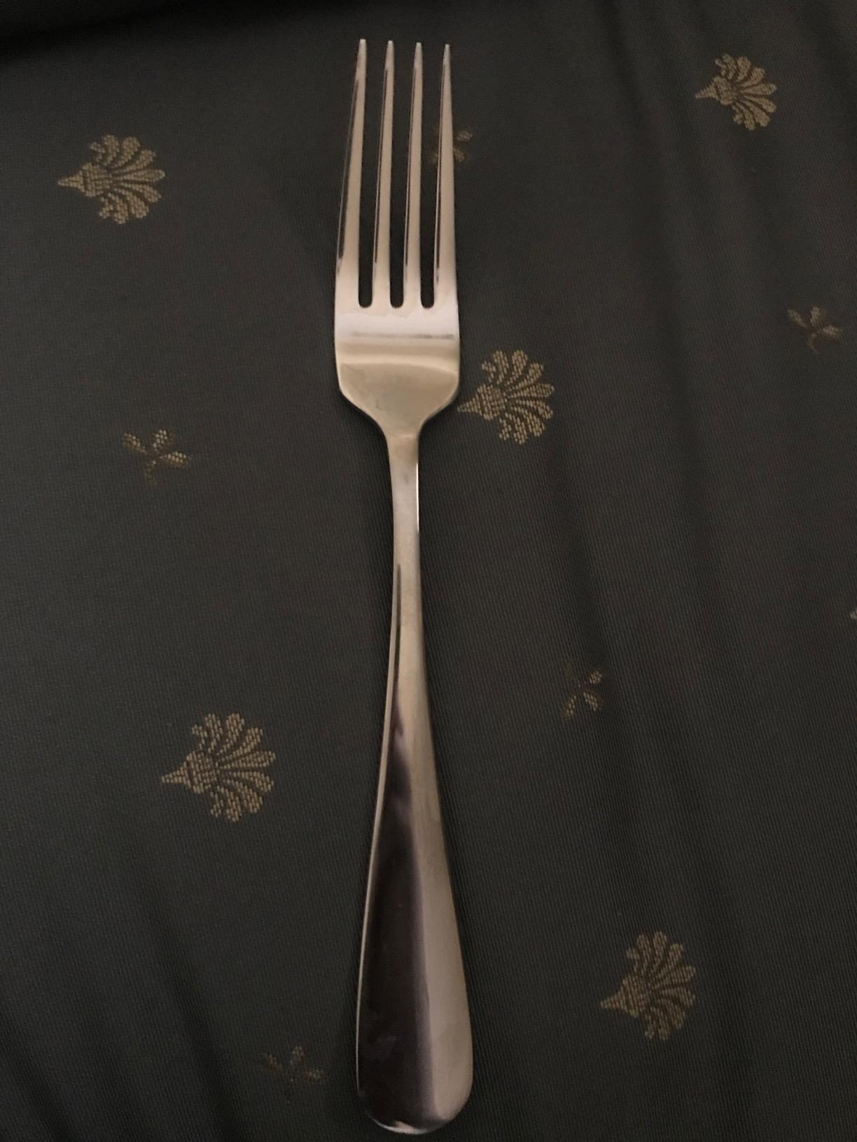 AmazonBasics Forchette Tavola Acciaio Inox 12 Pezzi Bordo Tondo