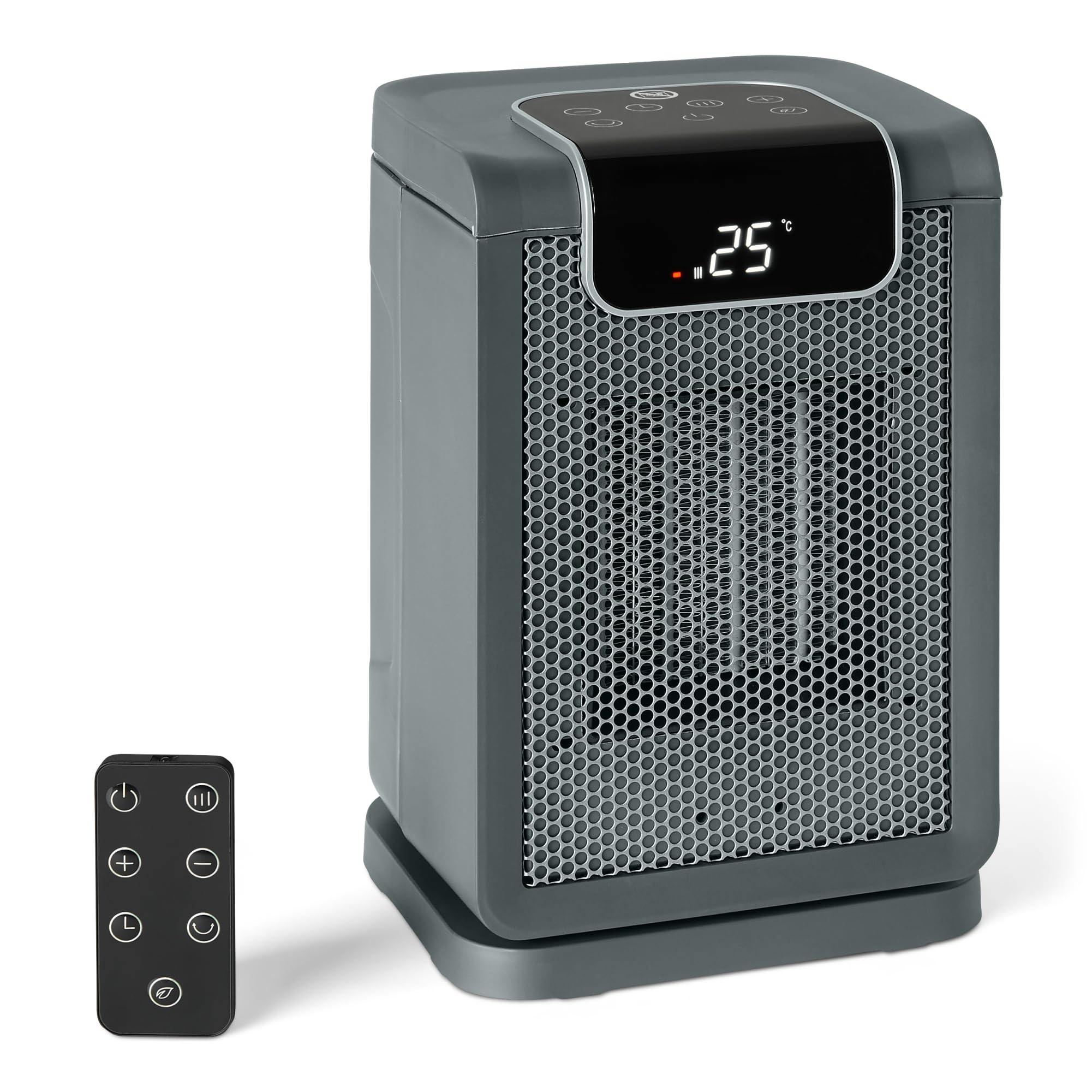 AmazonBasics stufa elettrica ceramica 1800W 40 cm grigia