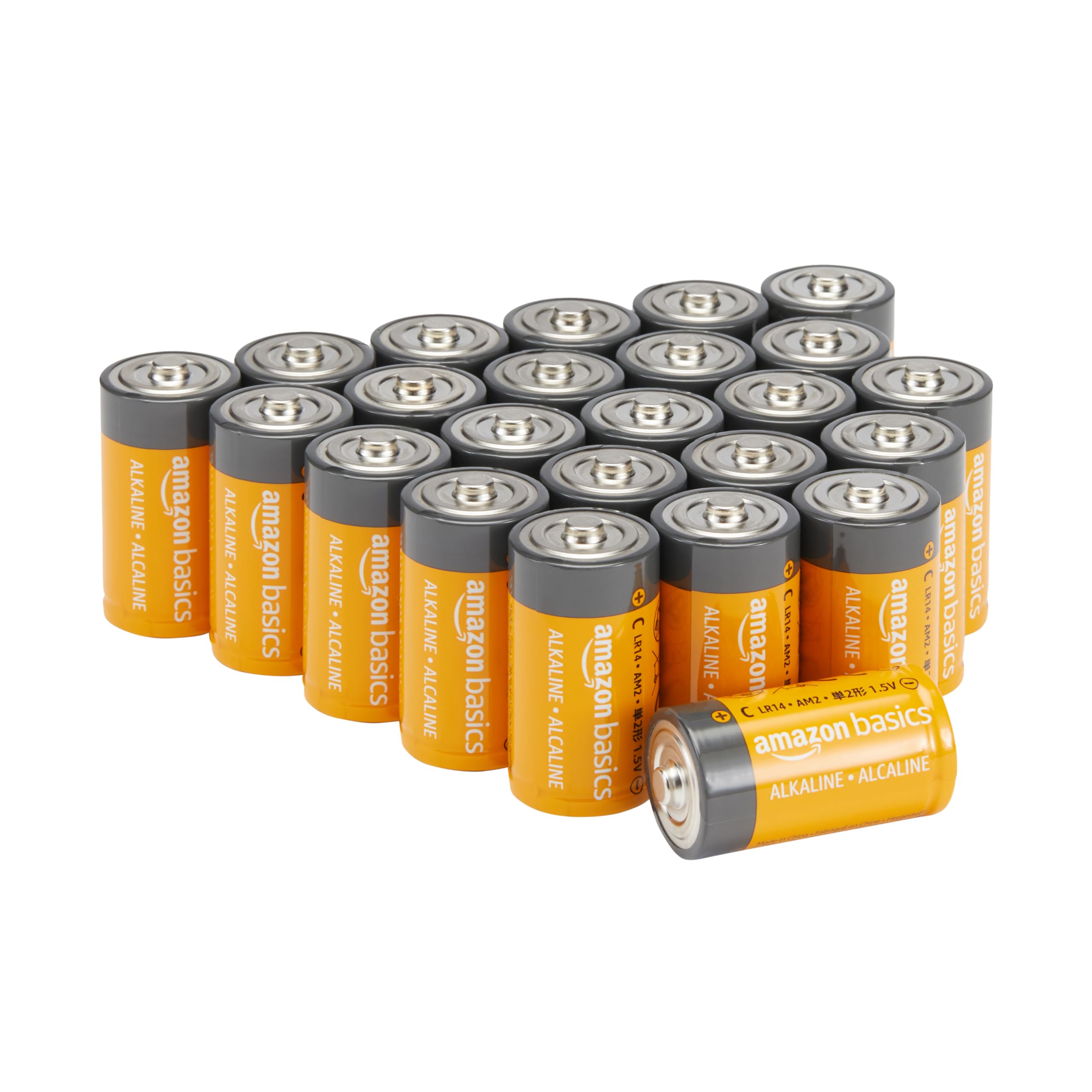 Amazon Basics Batterie C Alcaline 1,5V Confezione da 12 Durevoli