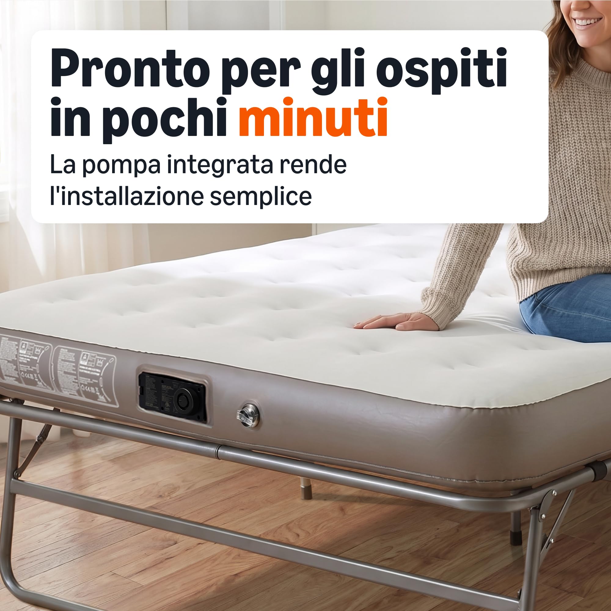 Amazon Basics Materasso Gonfiabile Queen 203x152cm