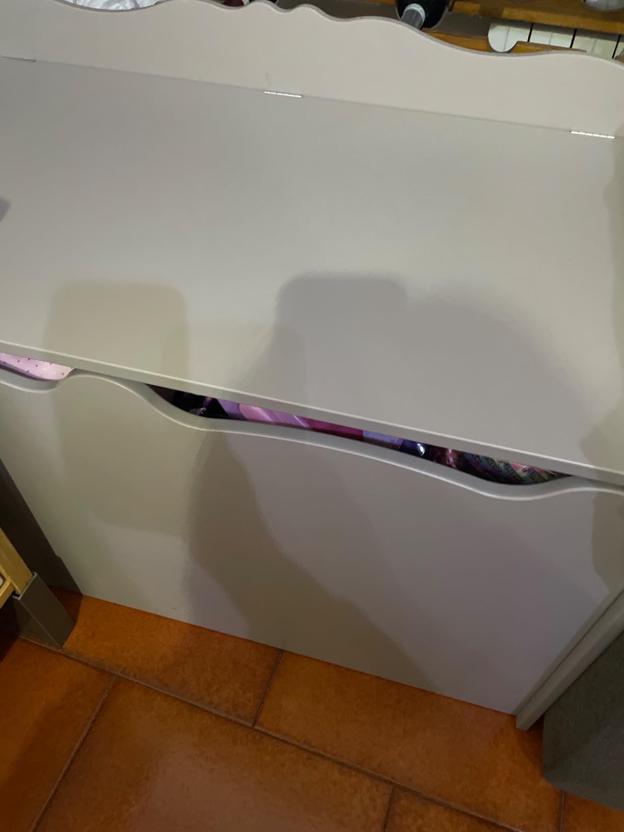 Amazon Basics Scatola Legno Giocattoli Rosa 76 cm con Panca