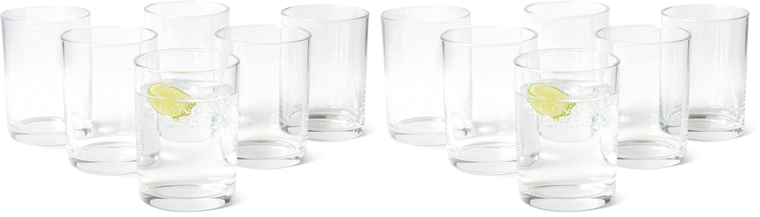 Amazon Basics Bicchieri Vetro 325 ml Set 6 Pezzi Lavastoviglie