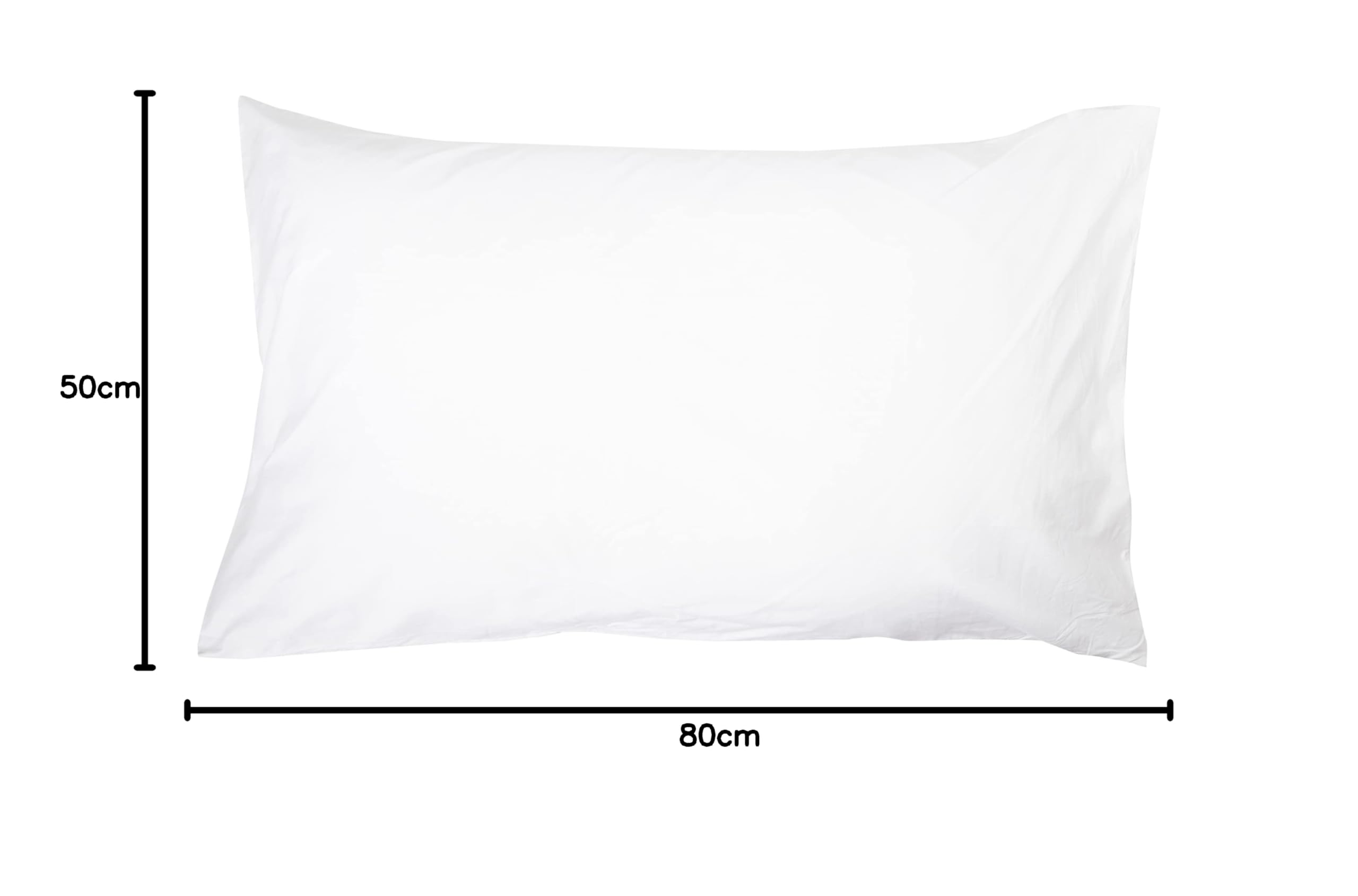 AmazonBasics Federe Cuscino 50x80 Cotone Bianco 4 Pezzi