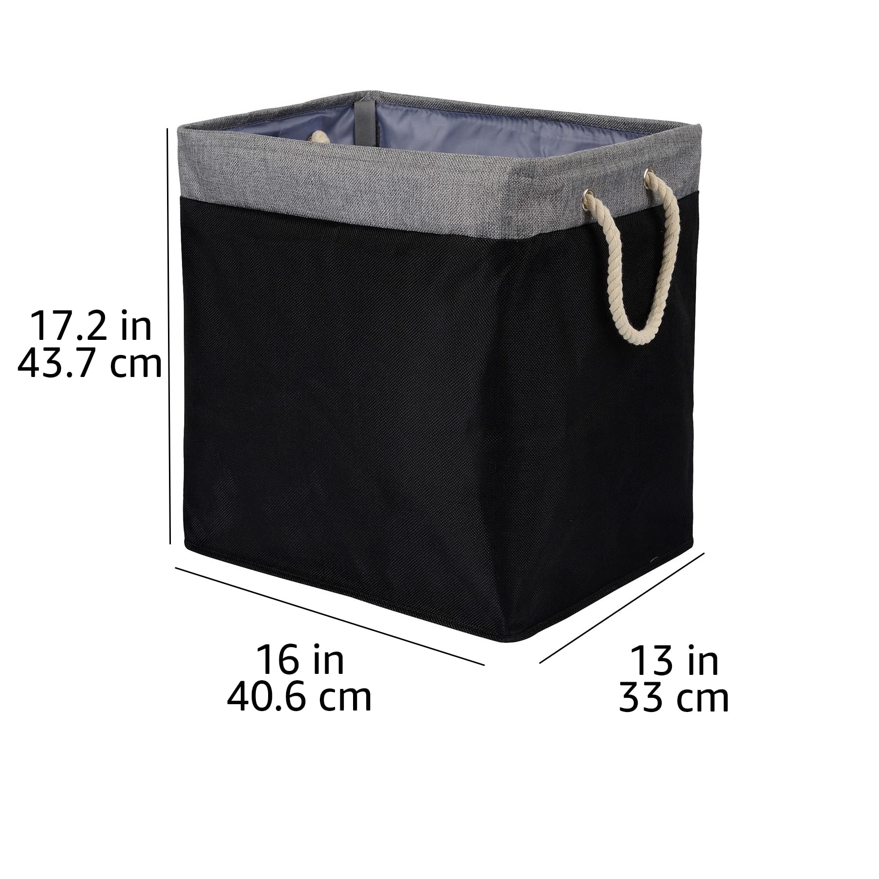 Amazon Basics cesto portabiancheria pieghevole 57L nero