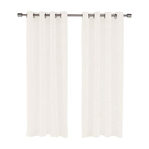 AmazonBasics Sheer Classic tenda trasparente 2 pz bianca 50x63 con occhielli