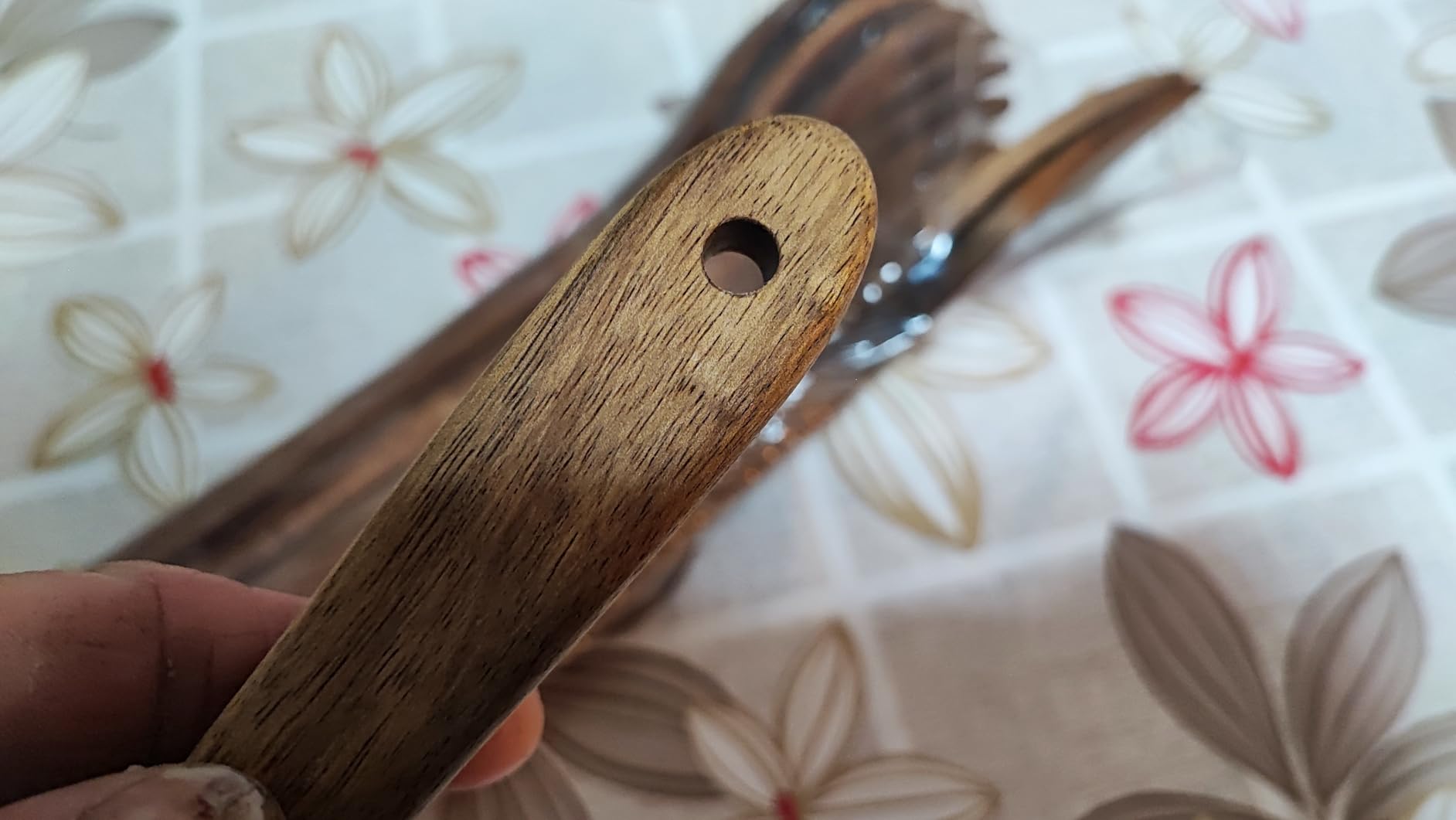 AmazonBasics Set Utensili Cucina Legno 6 Pezzi Acacia