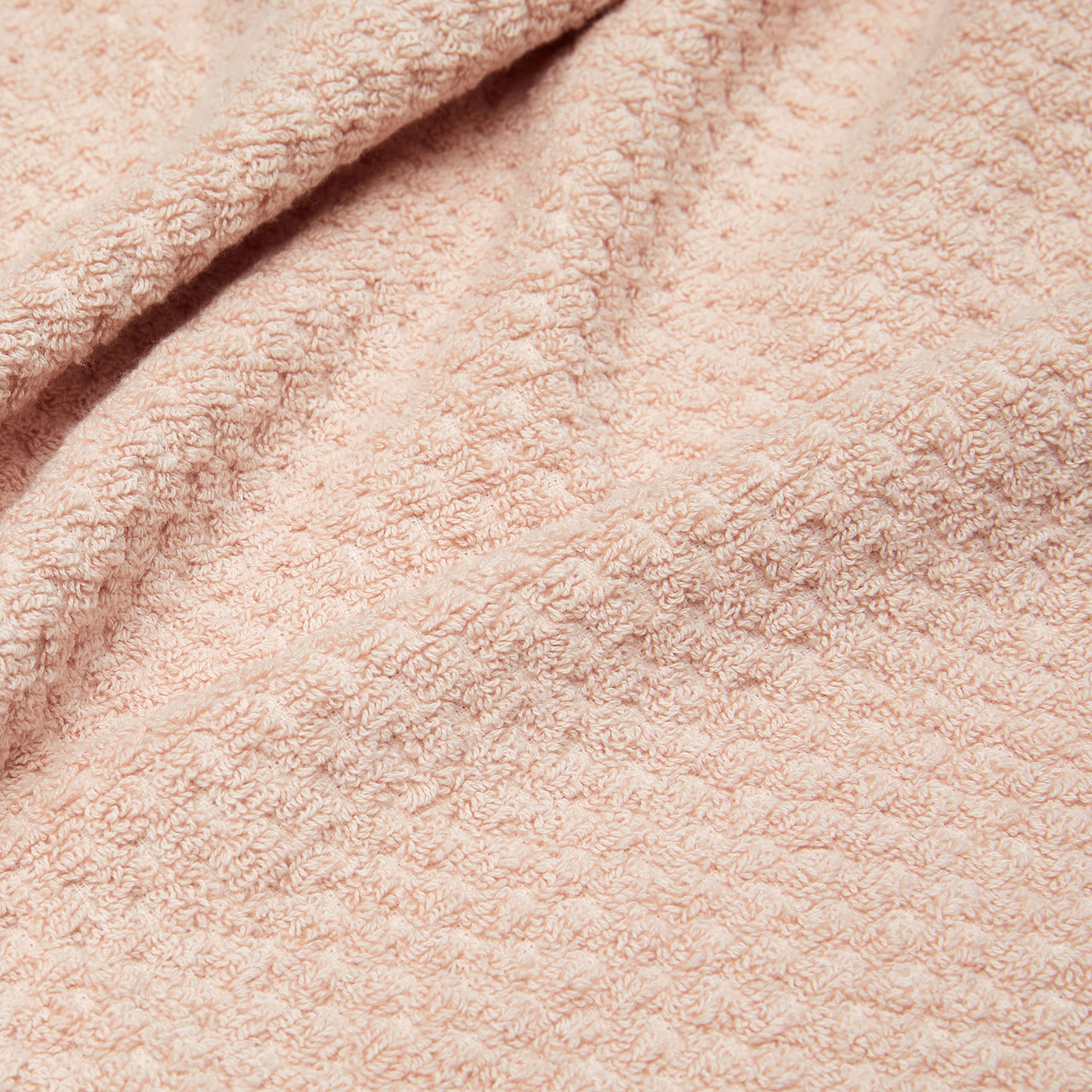 Amazon Basics Set Asciugamani Bagno 6 Pezzi Rosa Cipria Cotone