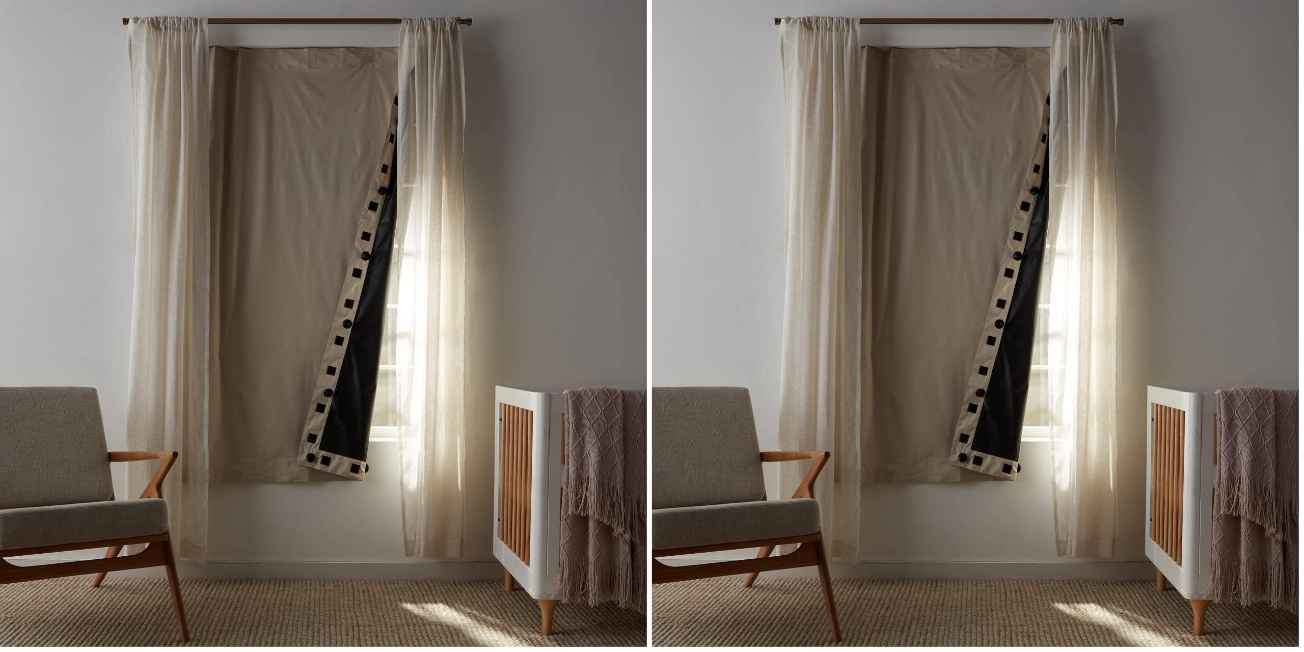 Amazon Basics tenda oscurante ventose beige 127x198 cm