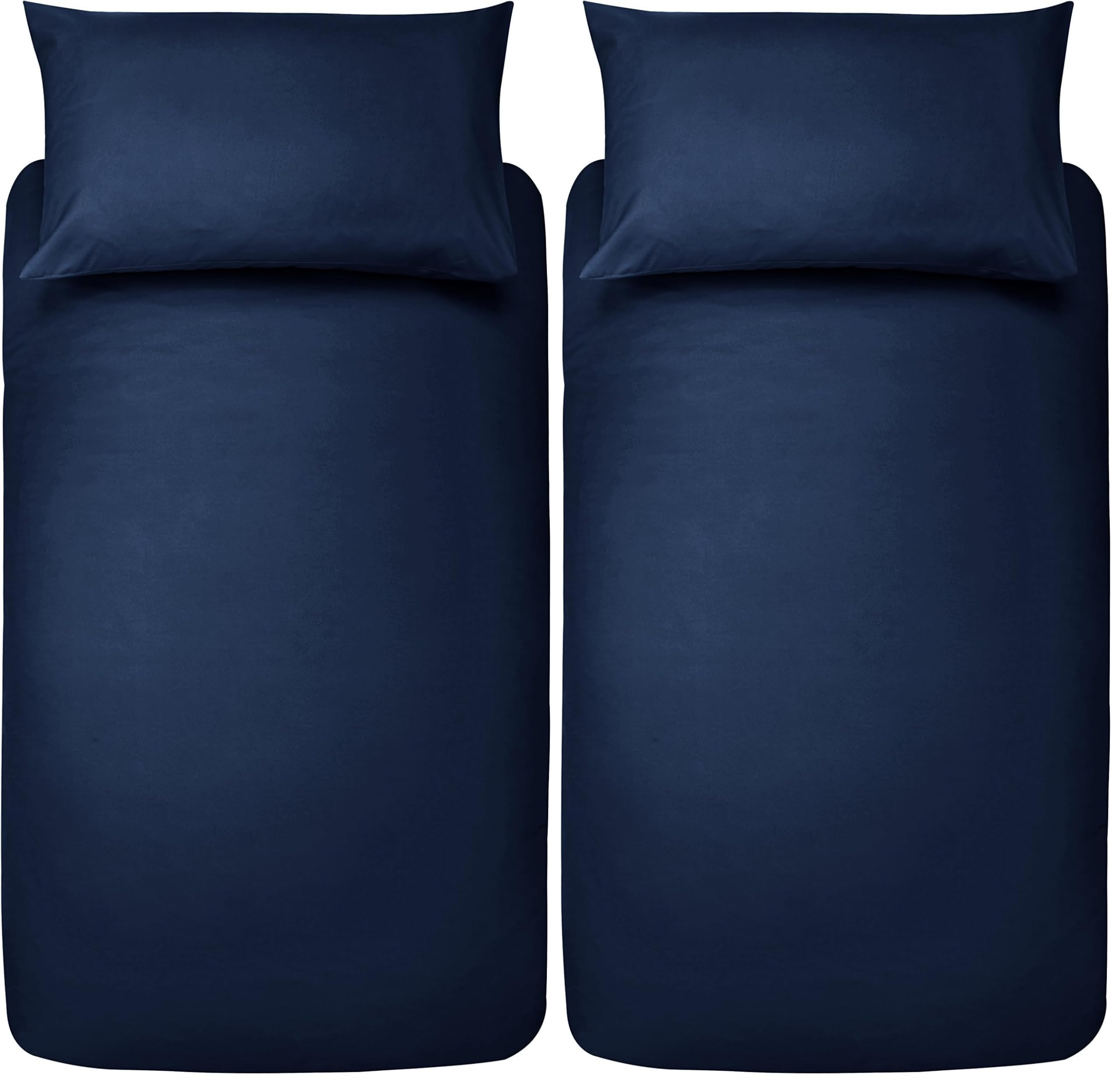 Amazon Basics set copripiumino singolo 135x200 blu navy microfibra