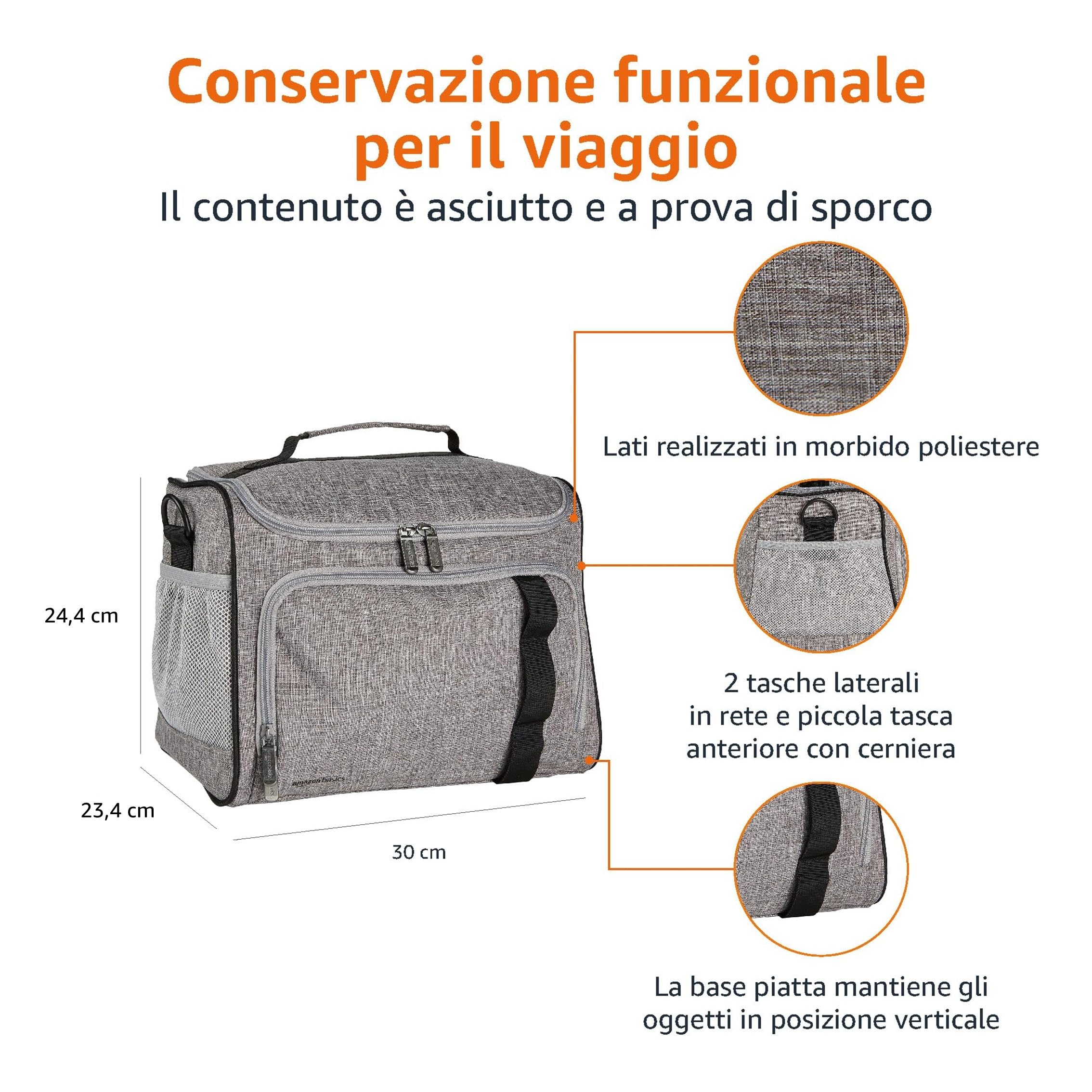AmazonBasics Borsa Termica 12 L 24 Lattine Tracolla Impermeabile