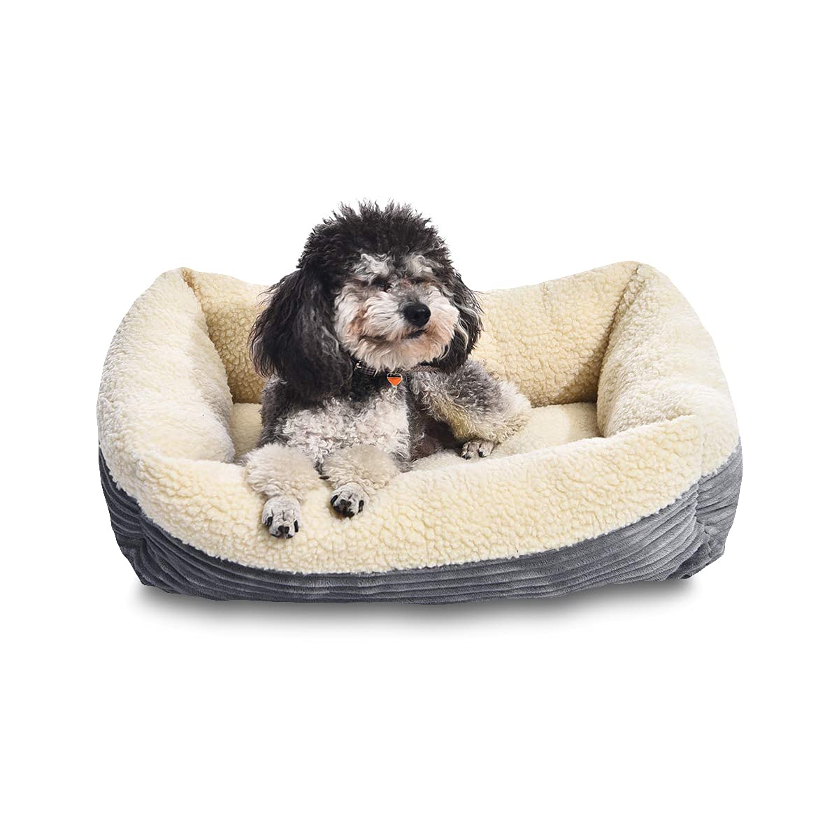 AmazonBasics Lettino Animali Riscaldante 61 cm Grigio