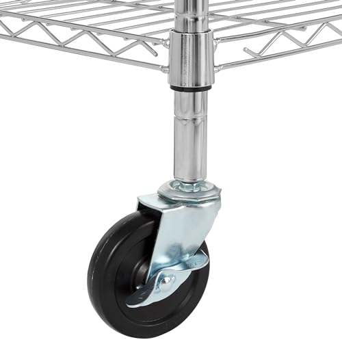 AmazonBasics scaffale cucina 3 ripiani ruote 53 x 38 x 92 cm