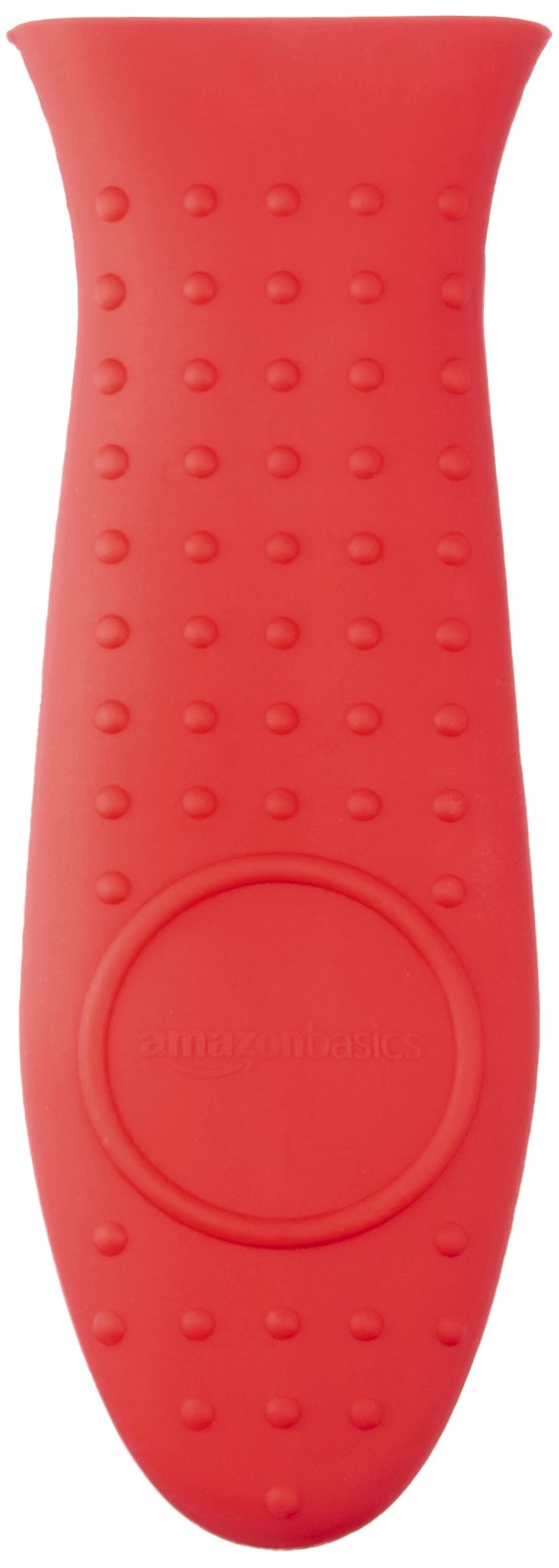 AmazonBasics Presina Manici Rosso Silicone Antiscivolo 14,2 cm