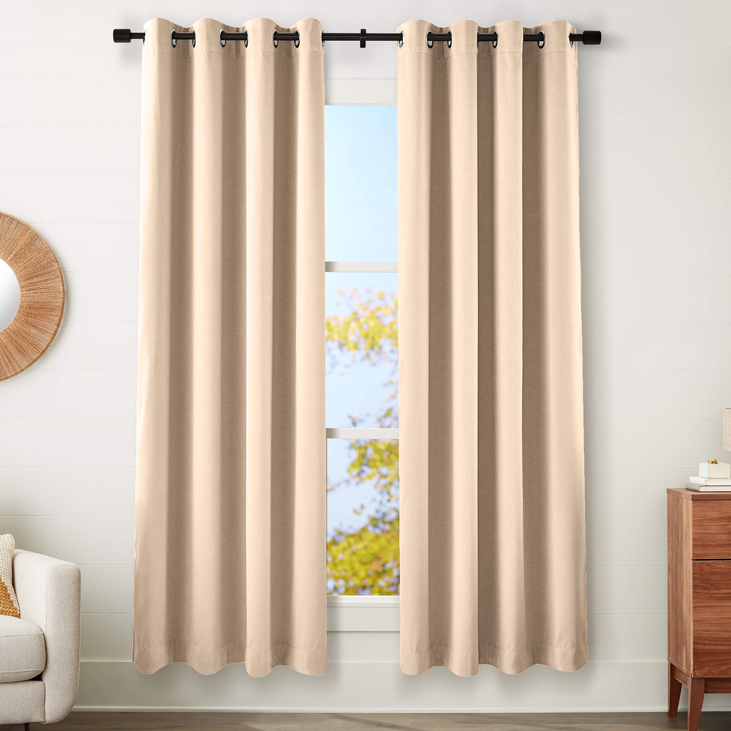 Amazon Basics Theatre Grade tende oscuranti 52x95 talpa 2 pezzi termiche