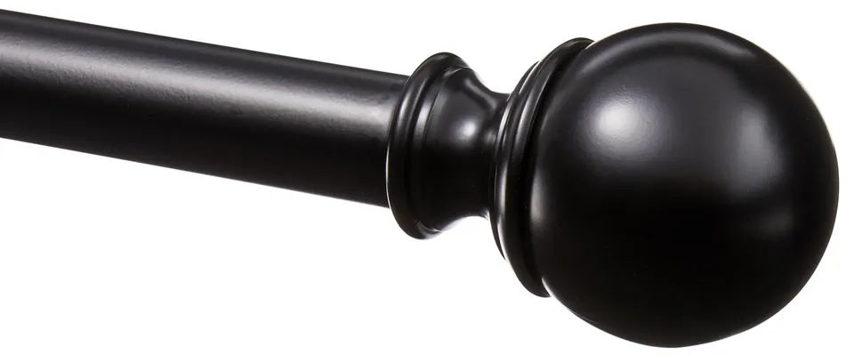AmazonBasics Bastone Tenda 183-366 cm Nero Sfera 19 mm