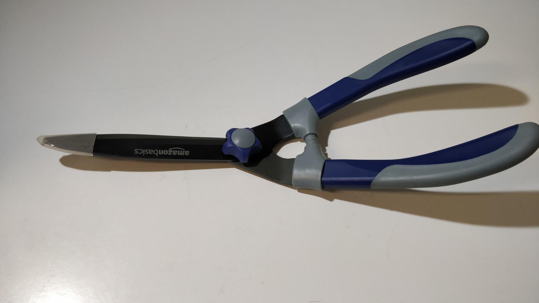 Amazon Basics cesoie per siepi acciaio 43 cm grigio blu