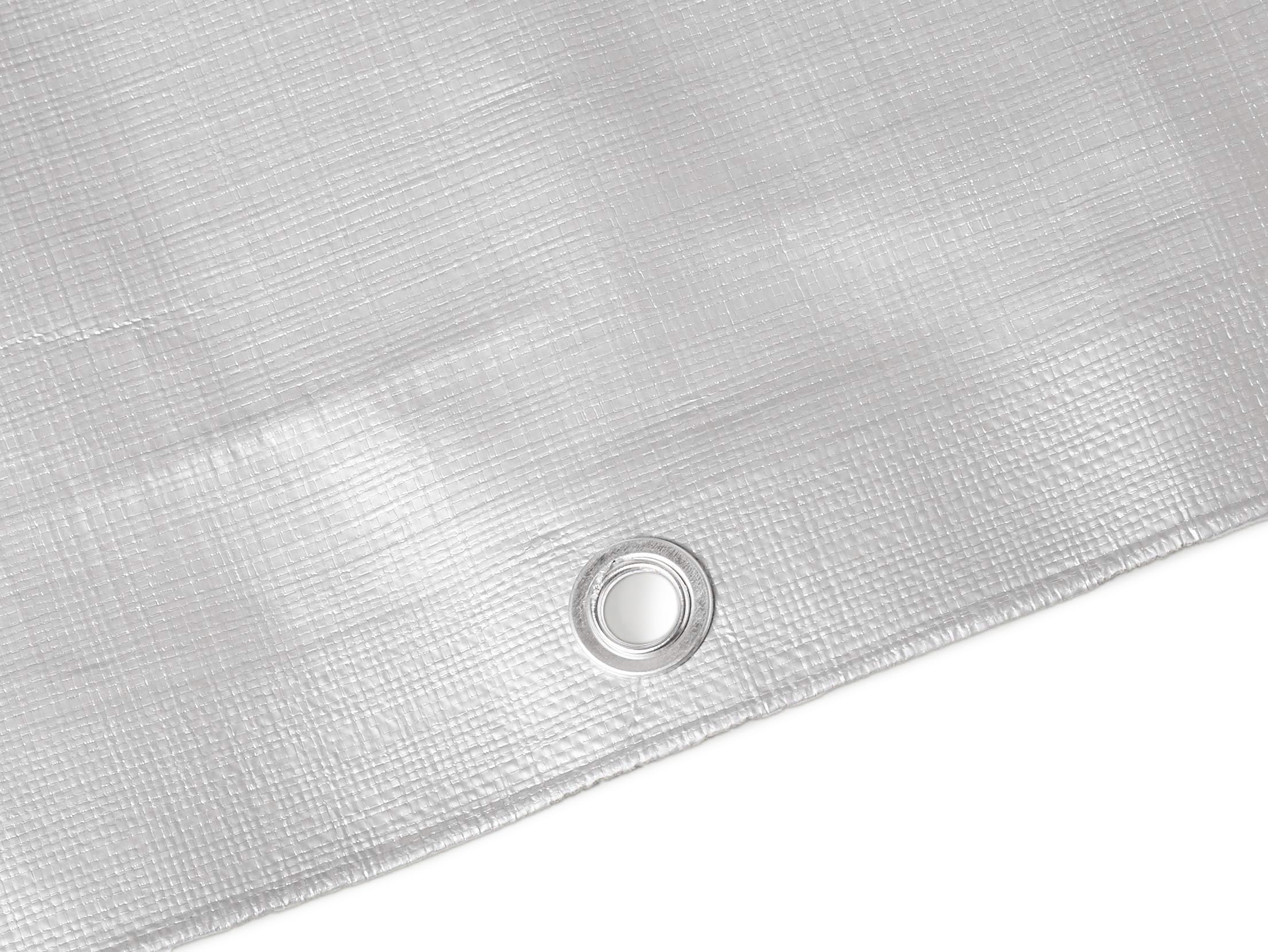 AmazonBasics Telo Impermeabile 3,6 x 6 m Argento/Nero