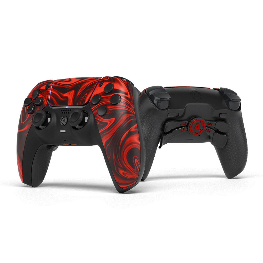 Aim Controller Caustic Red controller PS5 rosso tinta unita