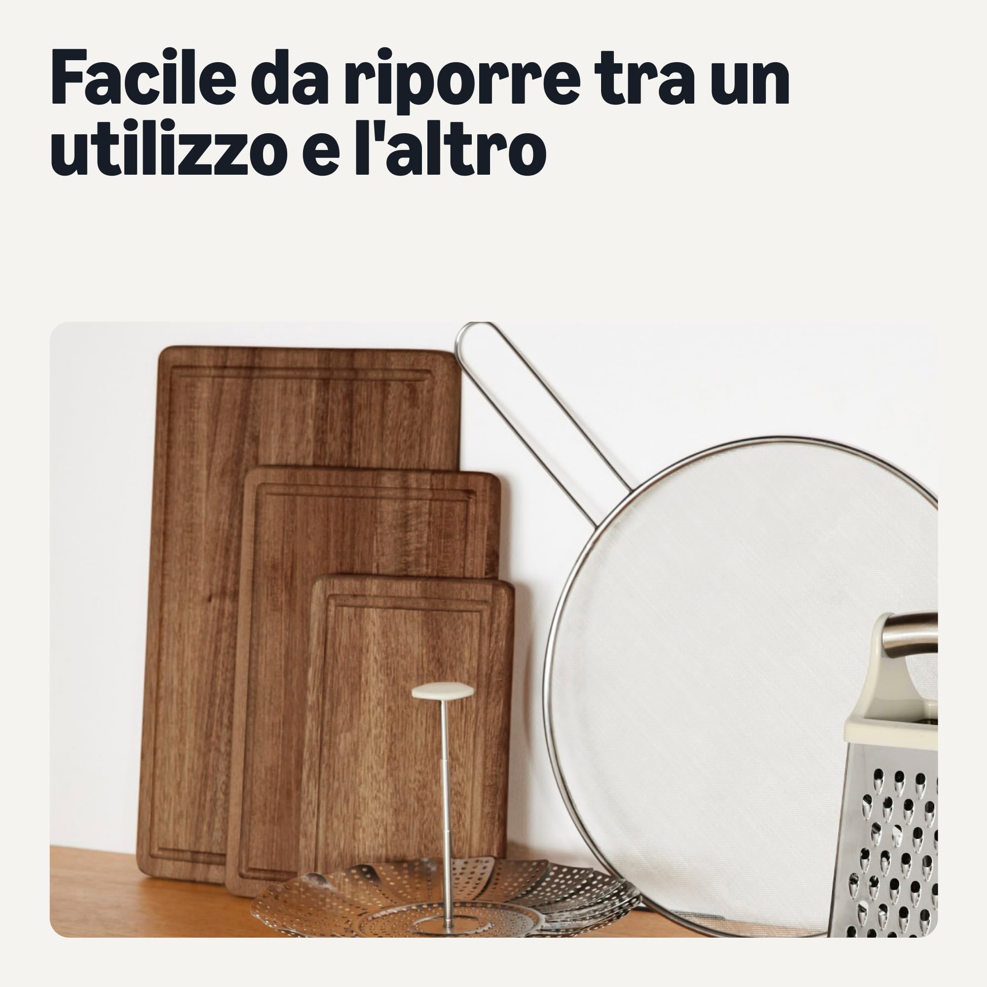AmazonBasics set 3 taglieri legno acacia pretrattati olio