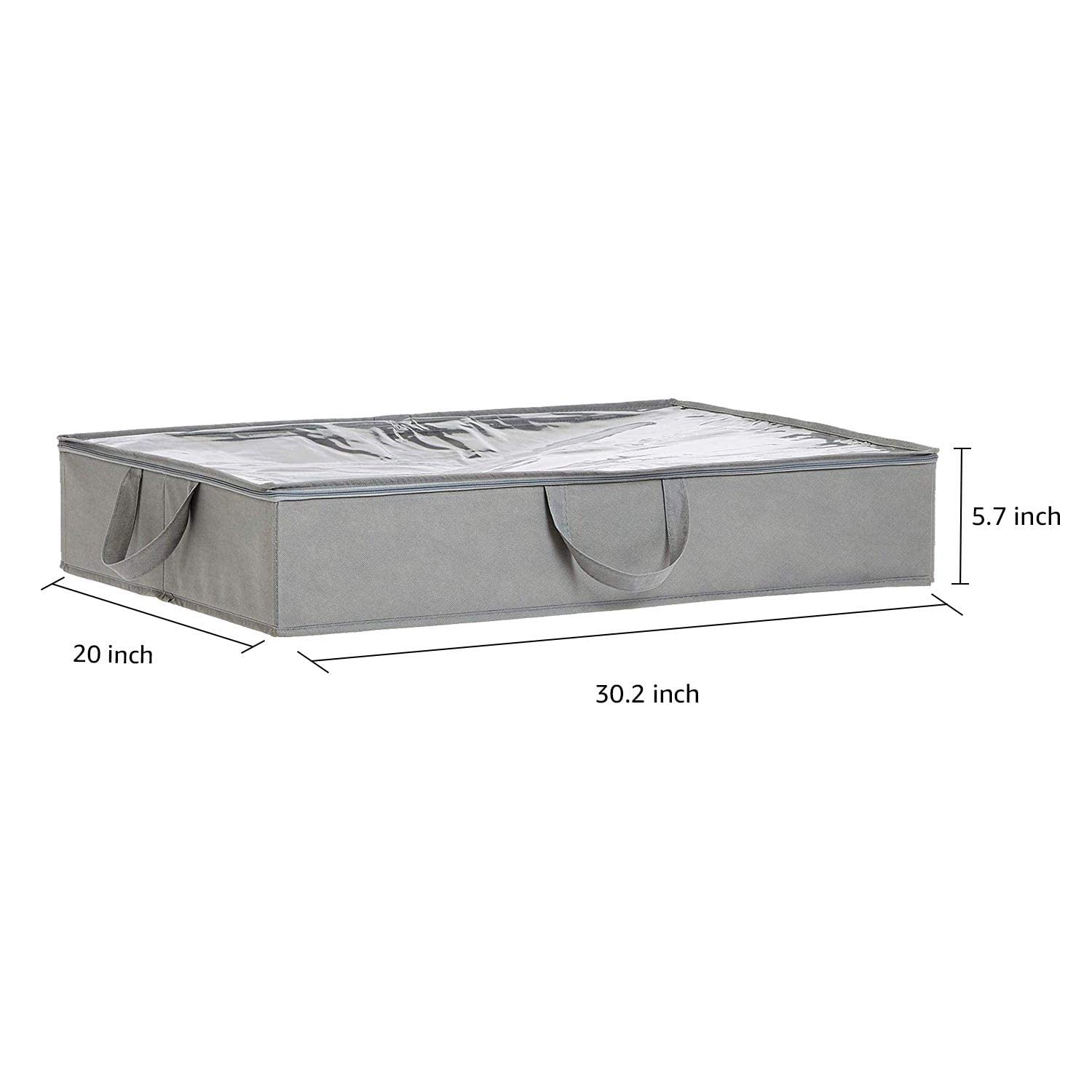 AmazonBasics Contenitore Sottoletto 77x51cm Grigio 2 Pezzi