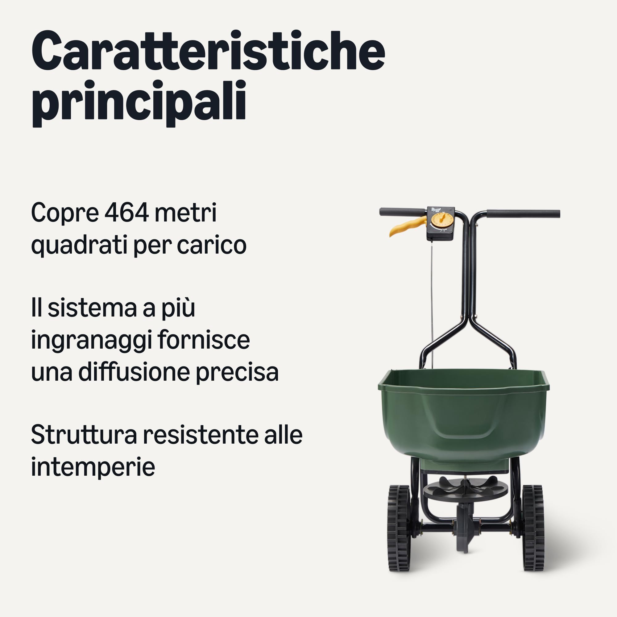 Amazon Basics spandiconcime prato a spaglio in acciaio